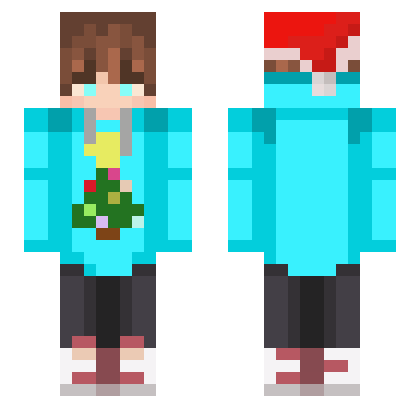 Klooch Minecraft skin, front and back view