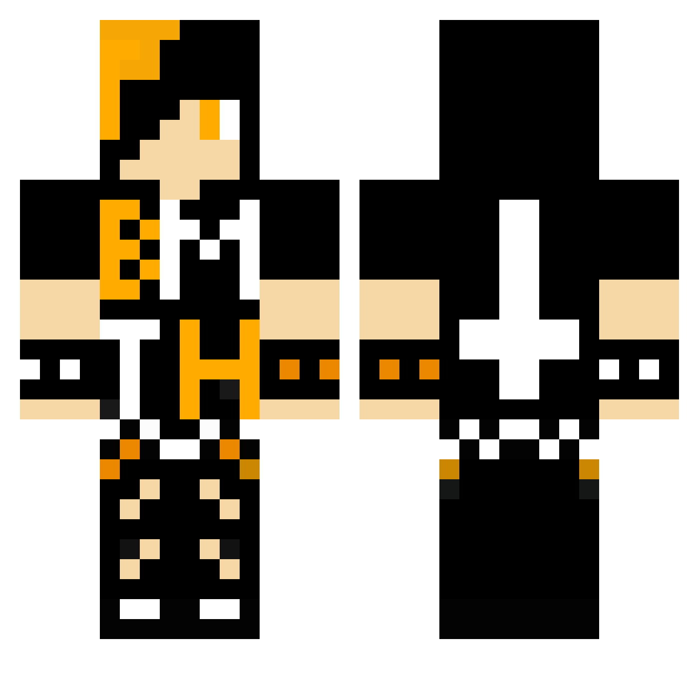 ipvc Minecraft skin, front and back view