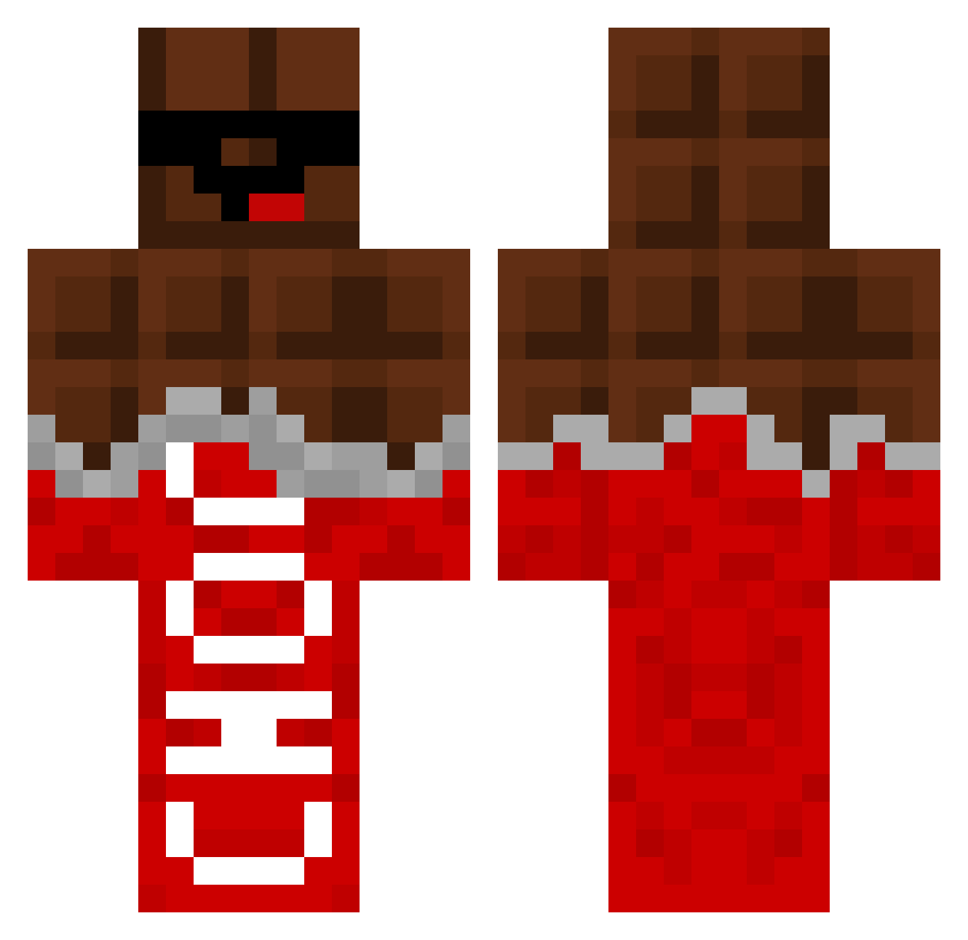 TheLegend29 Minecraft skin, front and back view