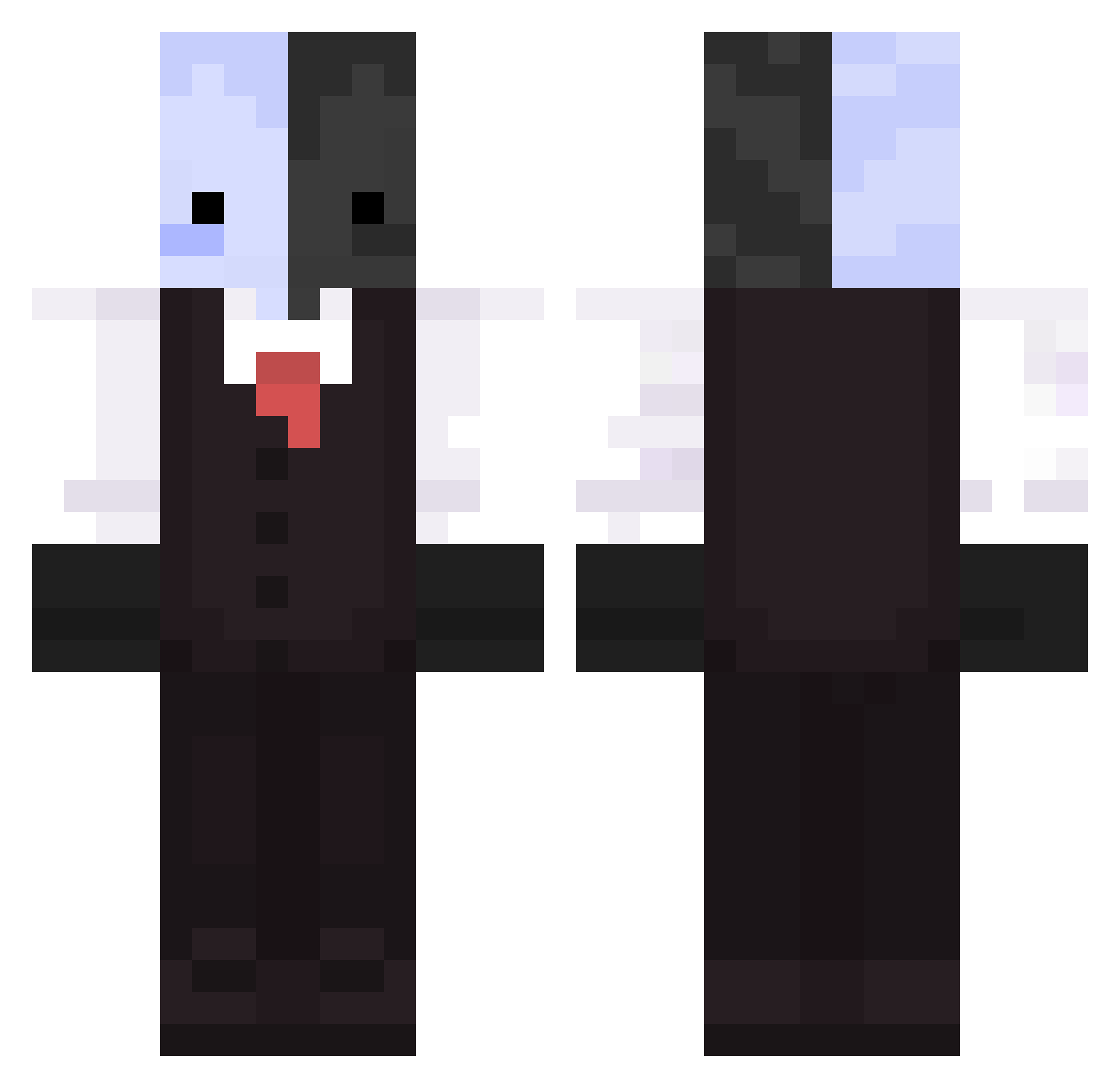 naderpvp Minecraft skin, front and back view