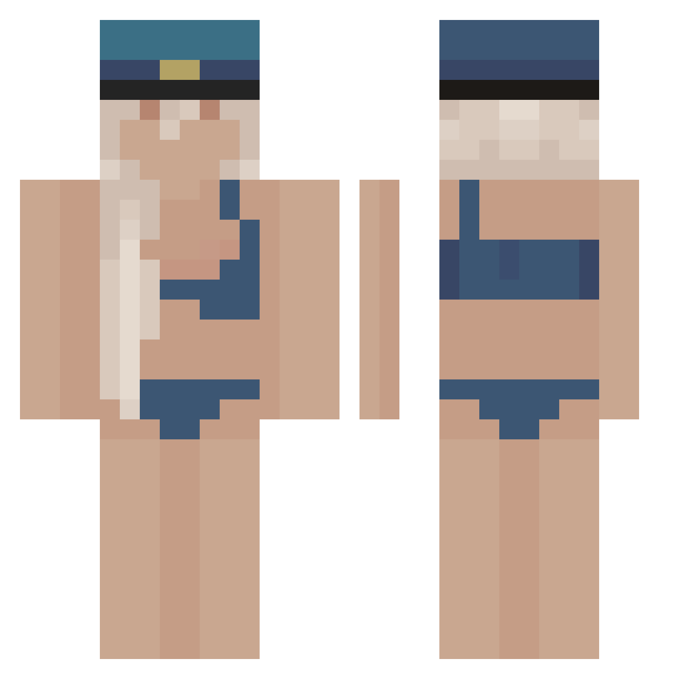 _Uzzz Minecraft skin, front and back view