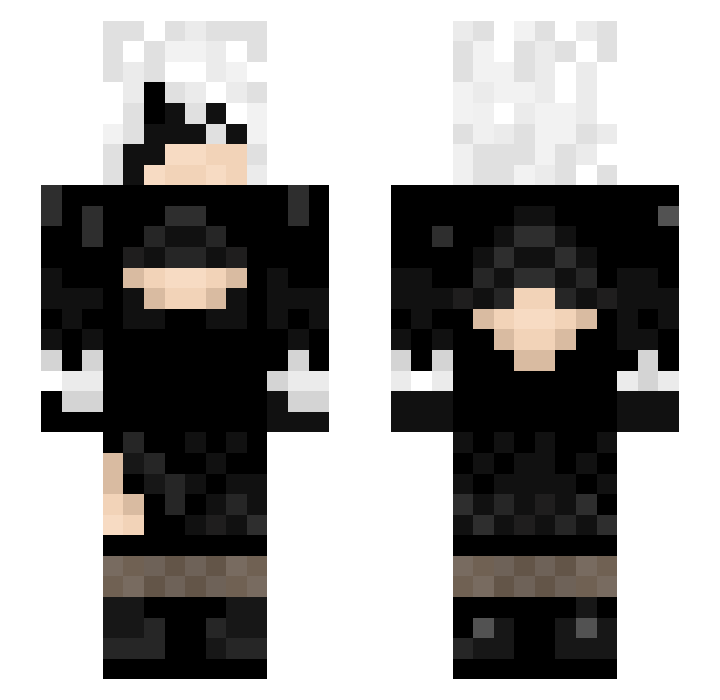 Grimo04 Minecraft skin, front and back view
