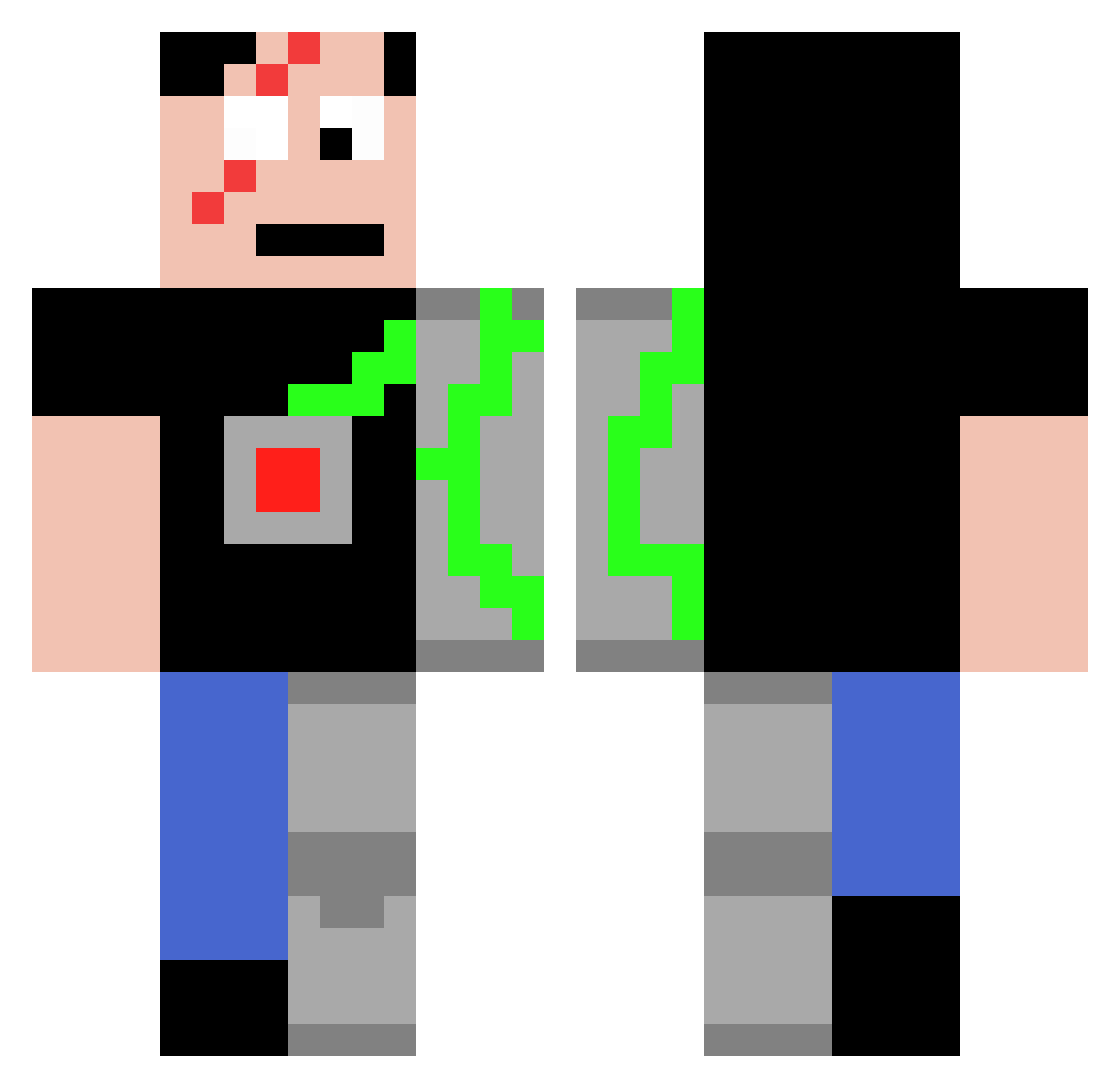 chesco18 Minecraft skin, front and back view