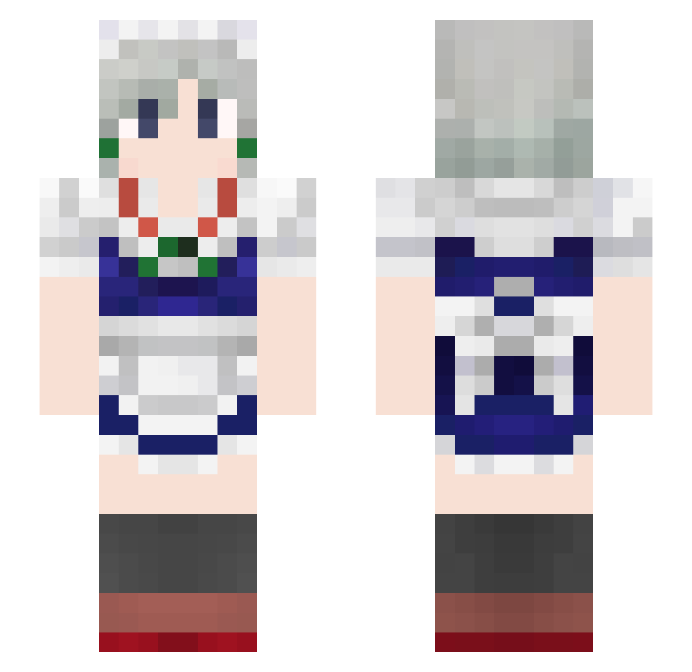 Murasaki0213 Minecraft skin, front and back view