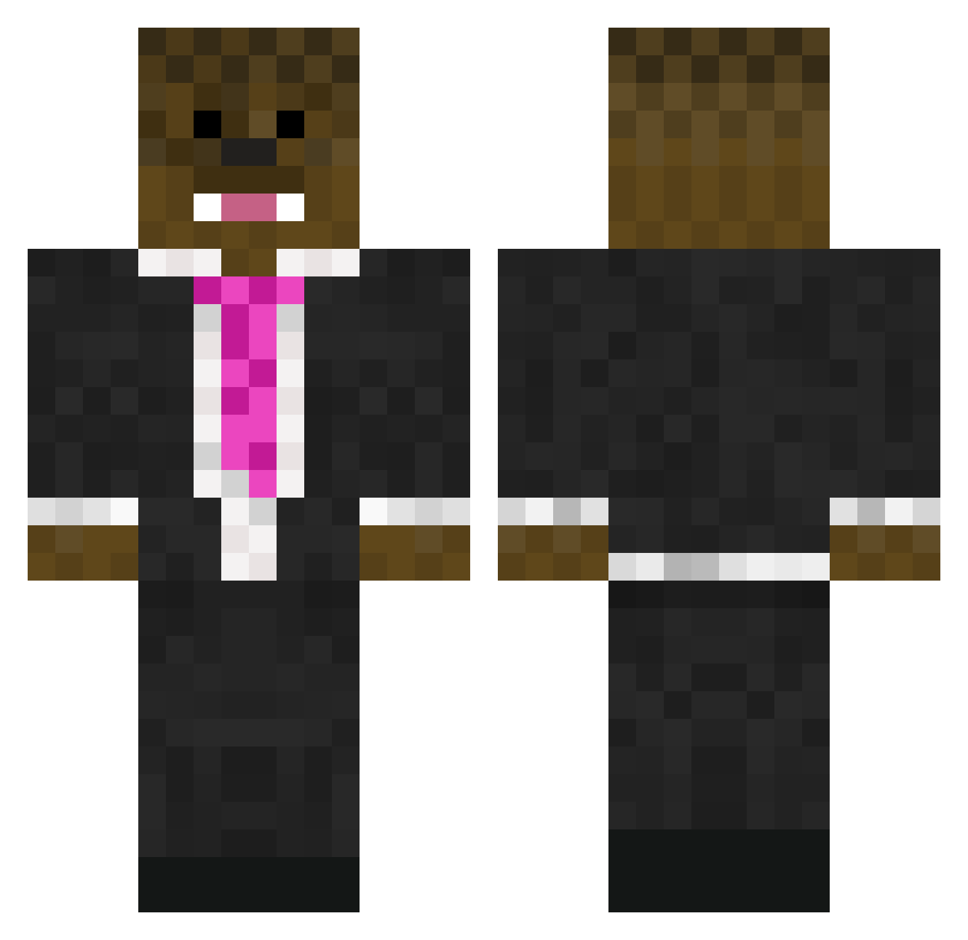dayego Minecraft skin, front and back view