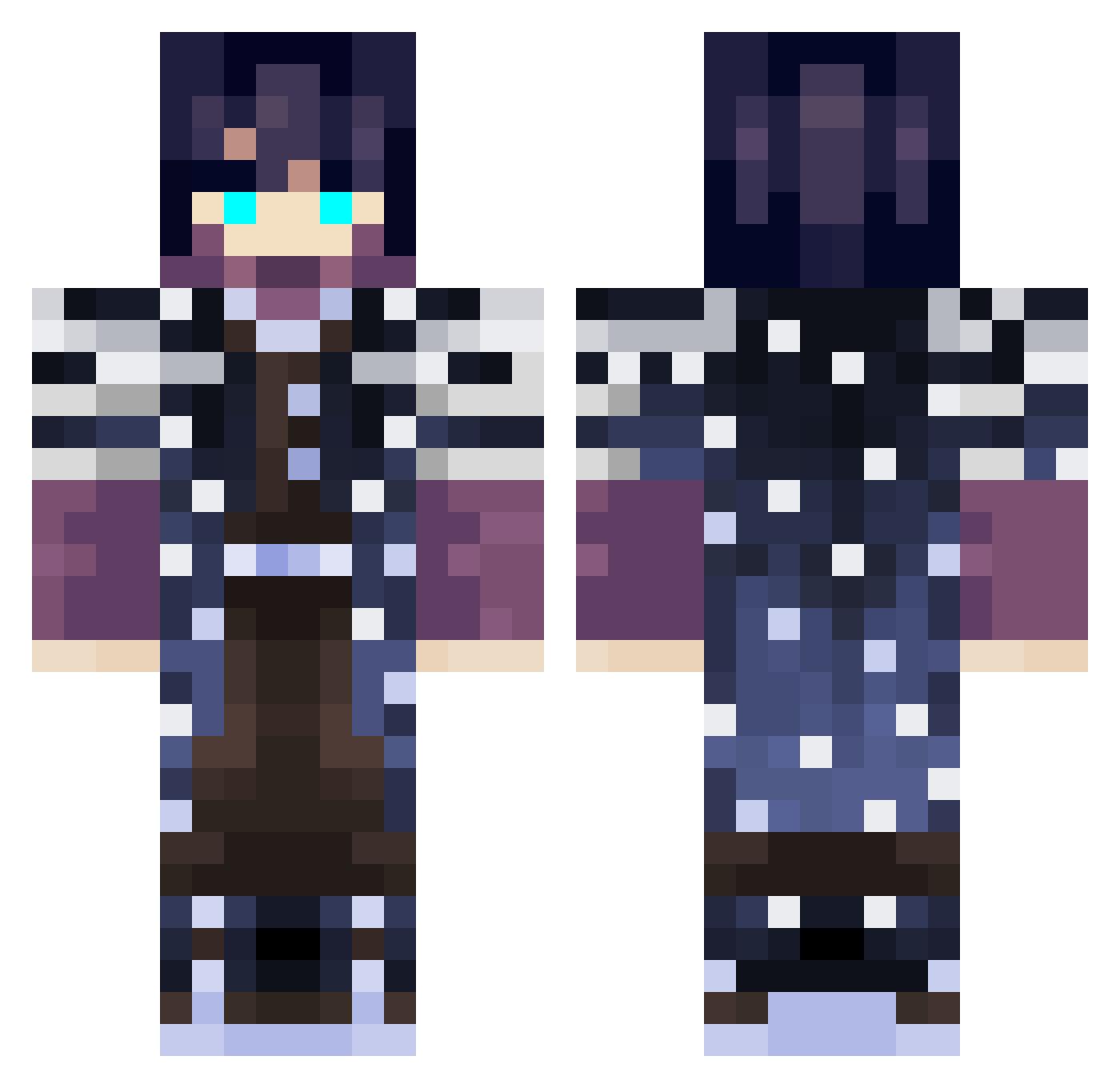 deralboflorim Minecraft skin, front and back view