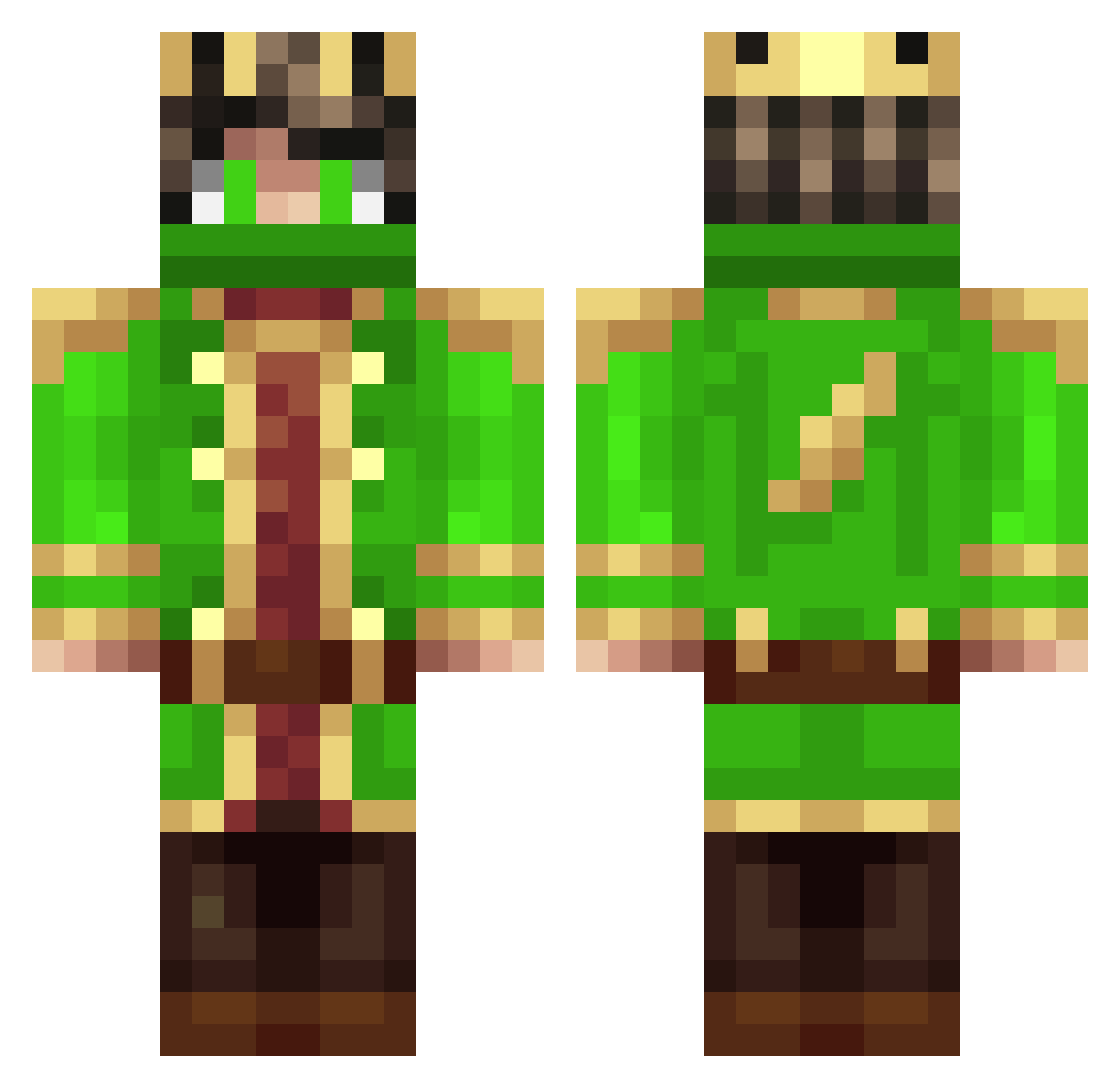 LordVipor Minecraft skin, front and back view