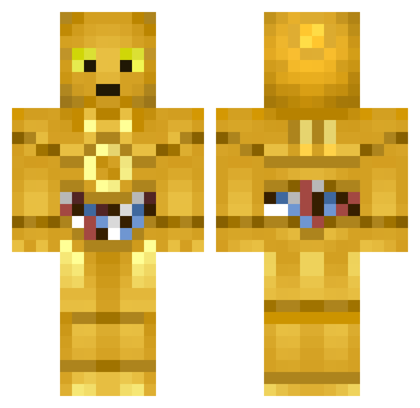 Ep3o Minecraft skin, front and back view