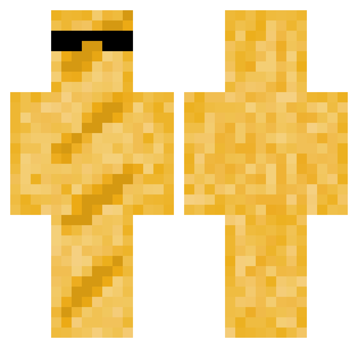 weweeBaguette Minecraft skin, front and back view
