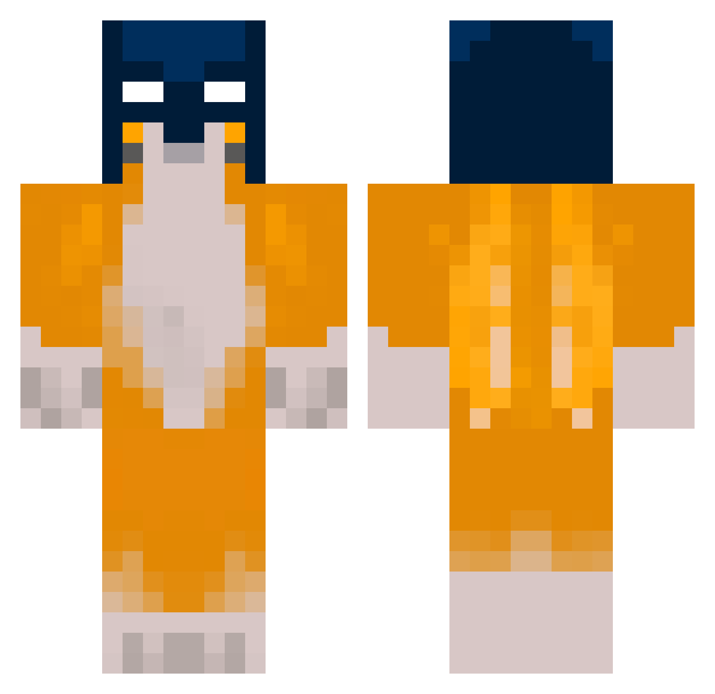drippEmello Minecraft skin, front and back view