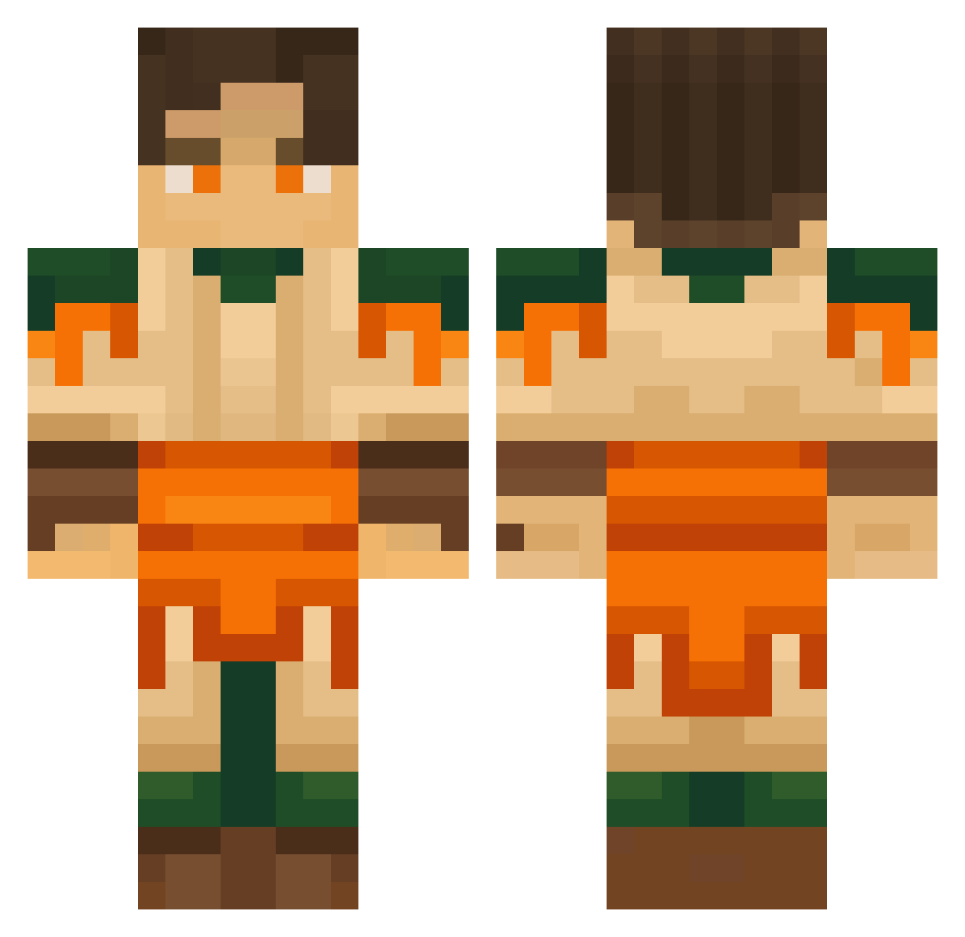 ___Copper___ Minecraft skin, front and back view