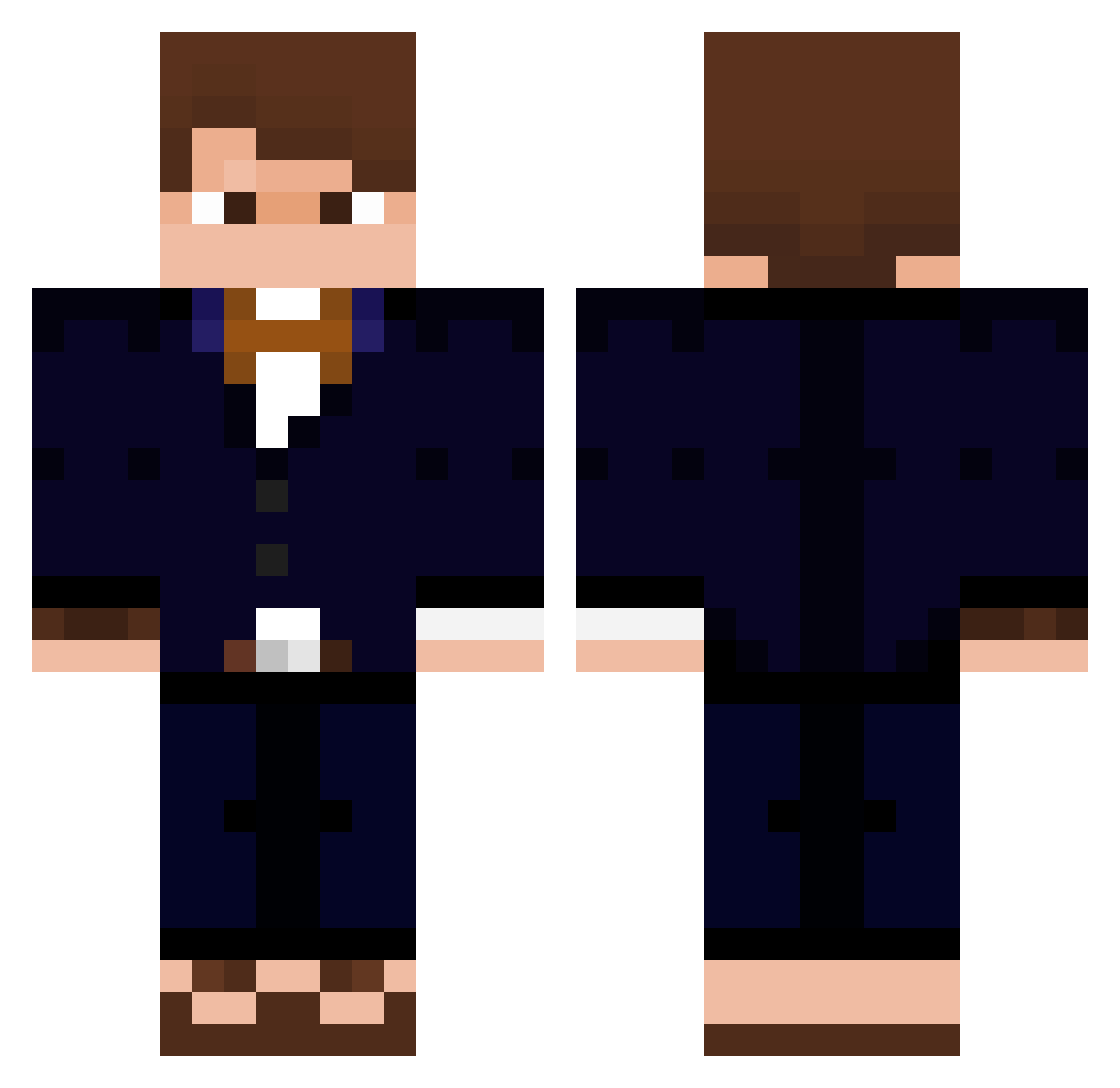 hwanaru Minecraft skin, front and back view
