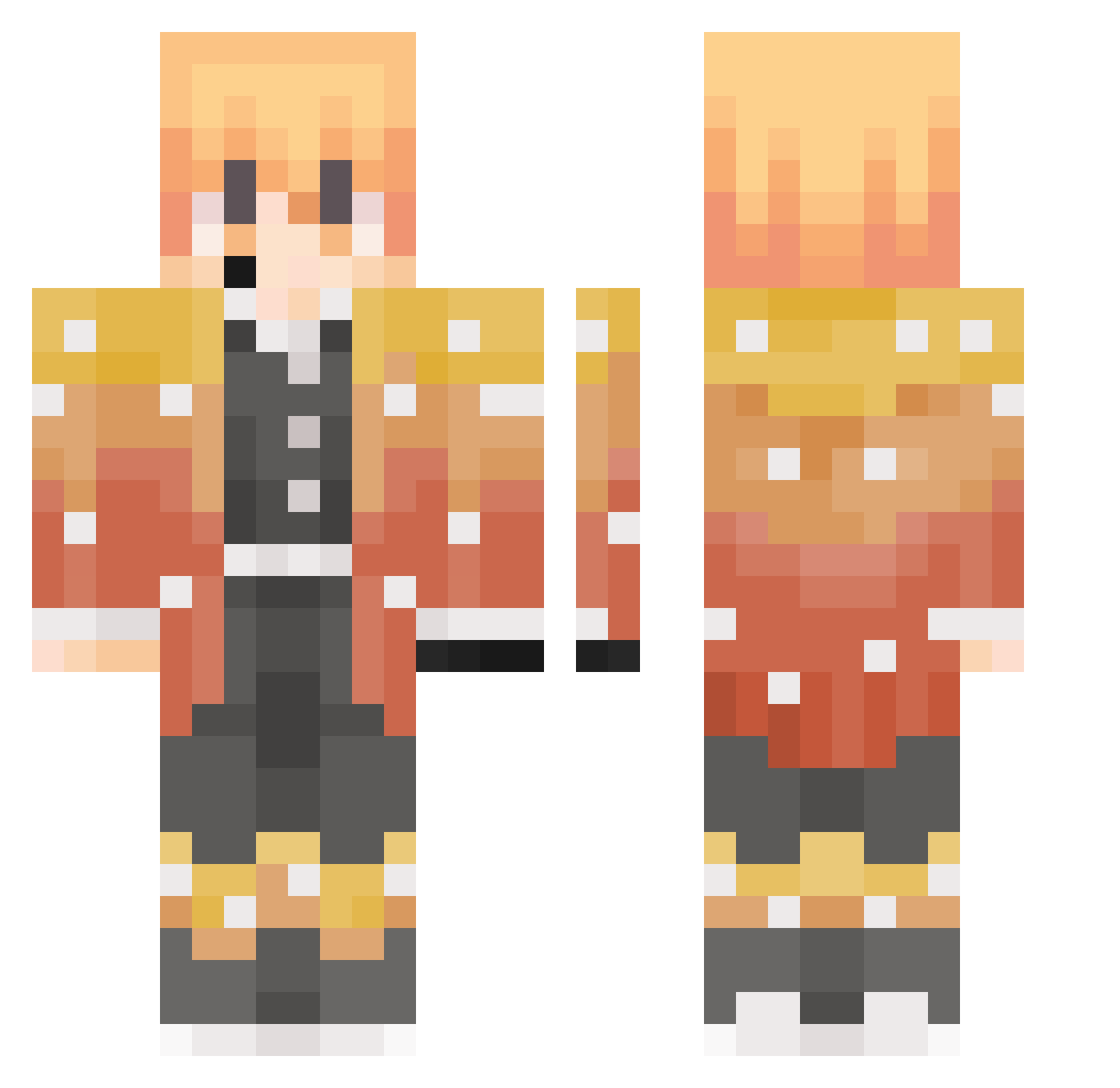 COCA_EZ Minecraft skin, front and back view