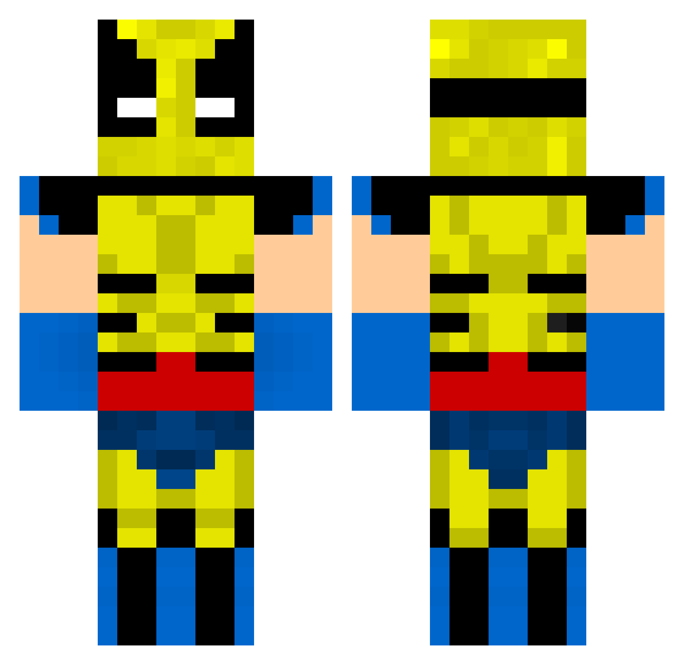 Rosene Minecraft skin, front and back view
