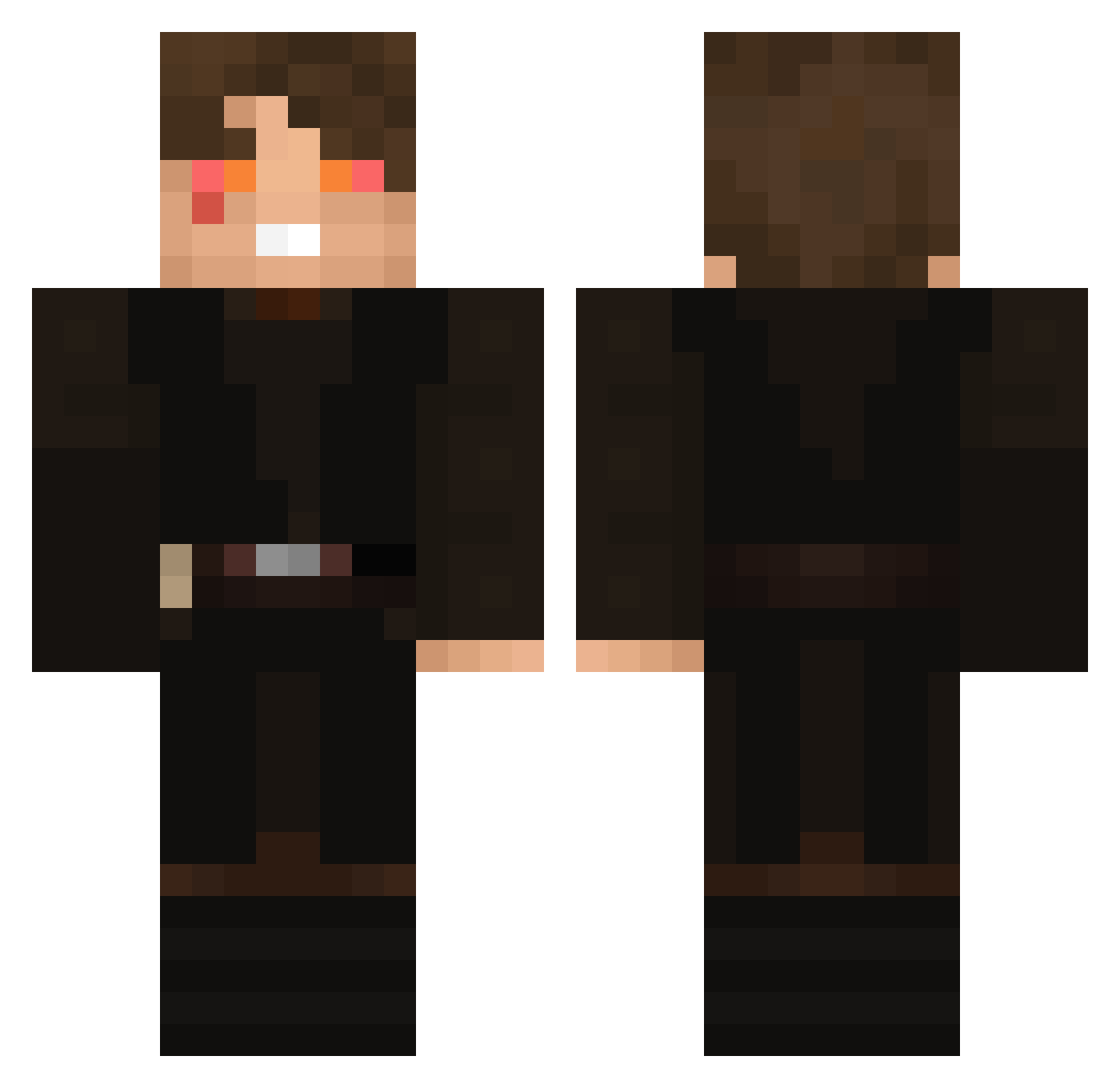 YeahKiller288 Minecraft skin, front and back view