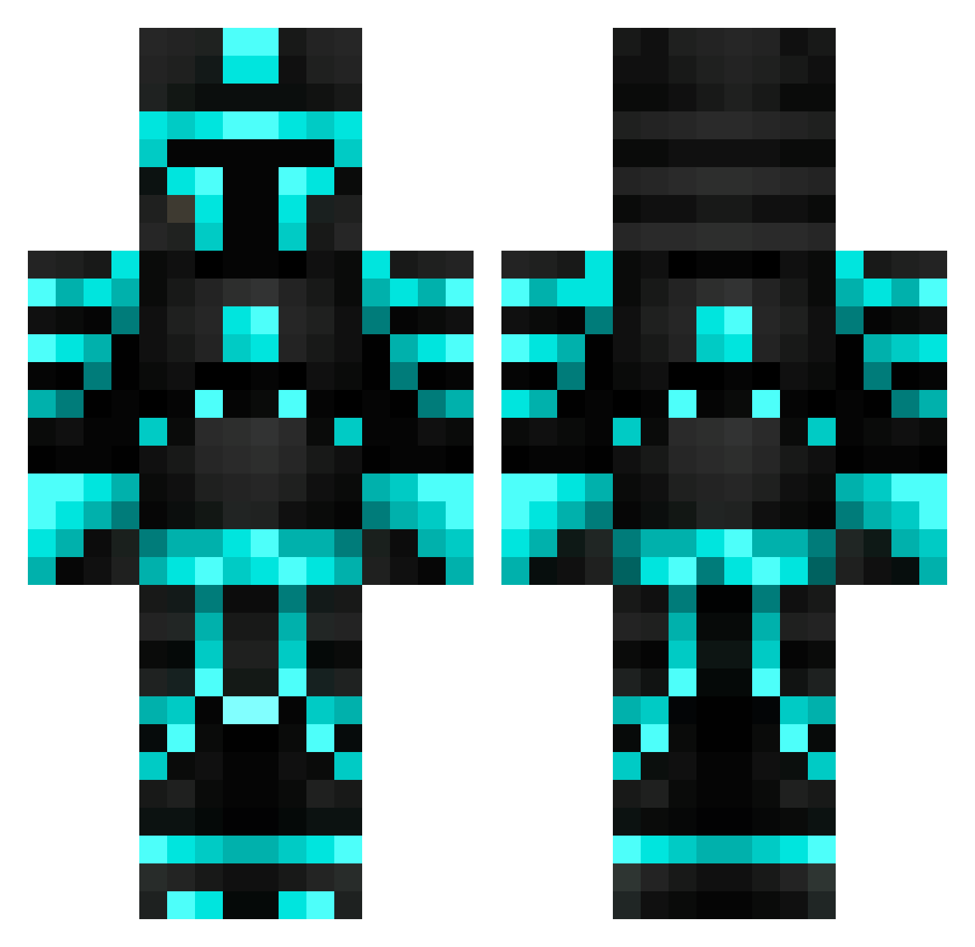 ZYROXXOFFICIAL Minecraft skin, front and back view
