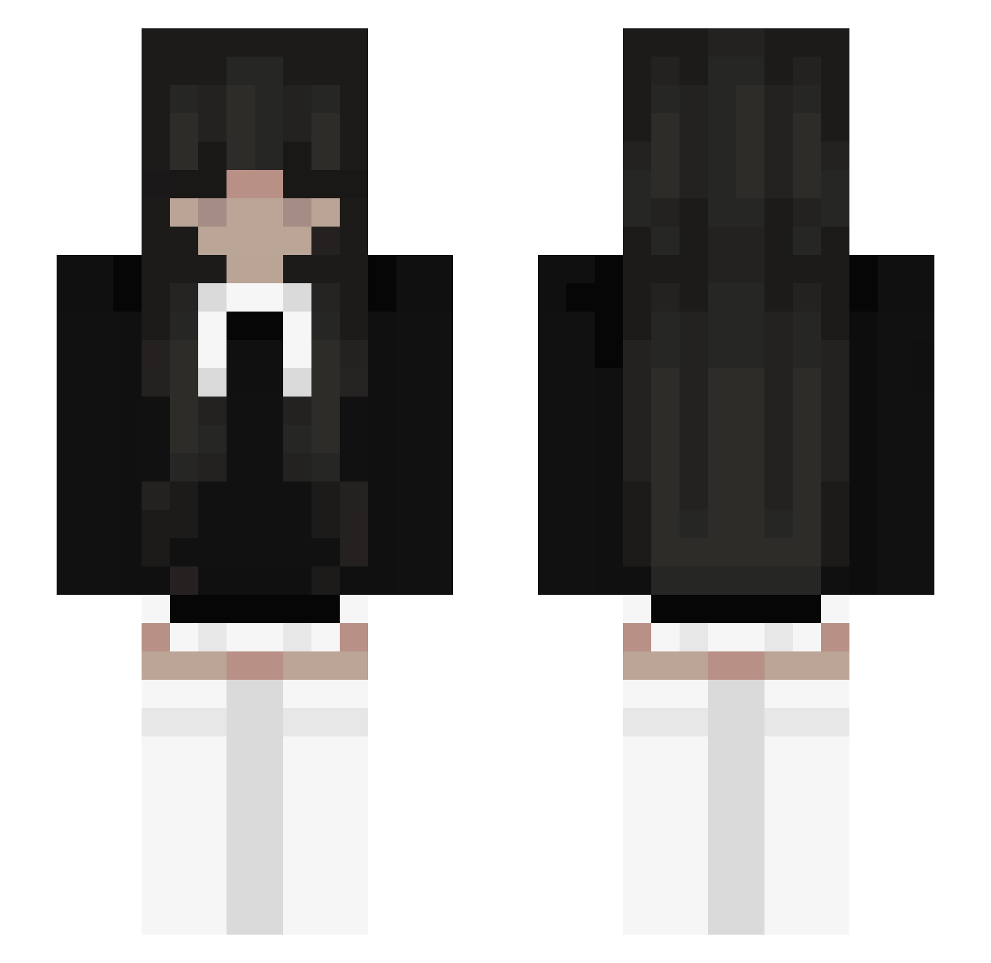 TimmyInnIt Minecraft skin, front and back view