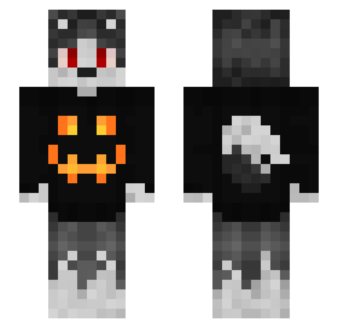 Muslimancina Minecraft skin, front and back view