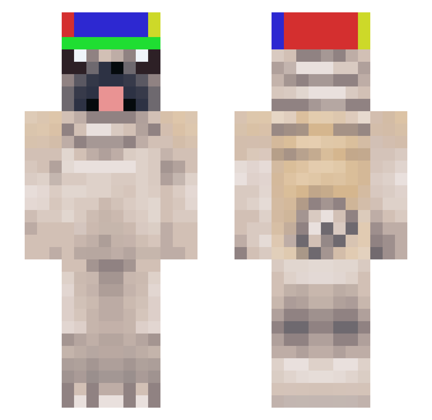 Mount_Morrison Minecraft skin, front and back view