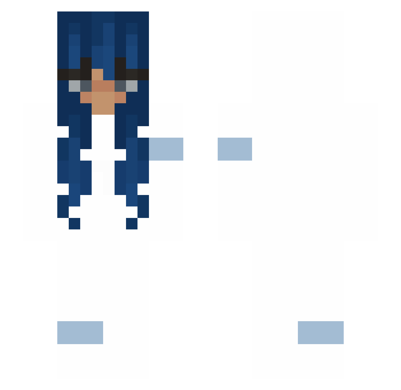 Tctem Minecraft skin, front and back view