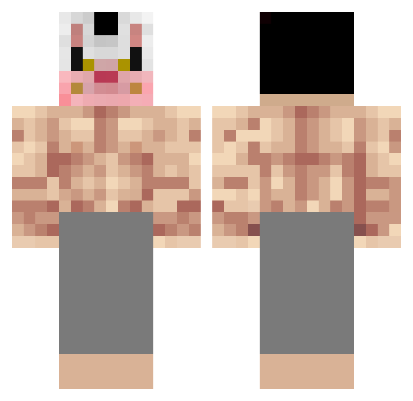 Kim_Boss Minecraft skin, front and back view