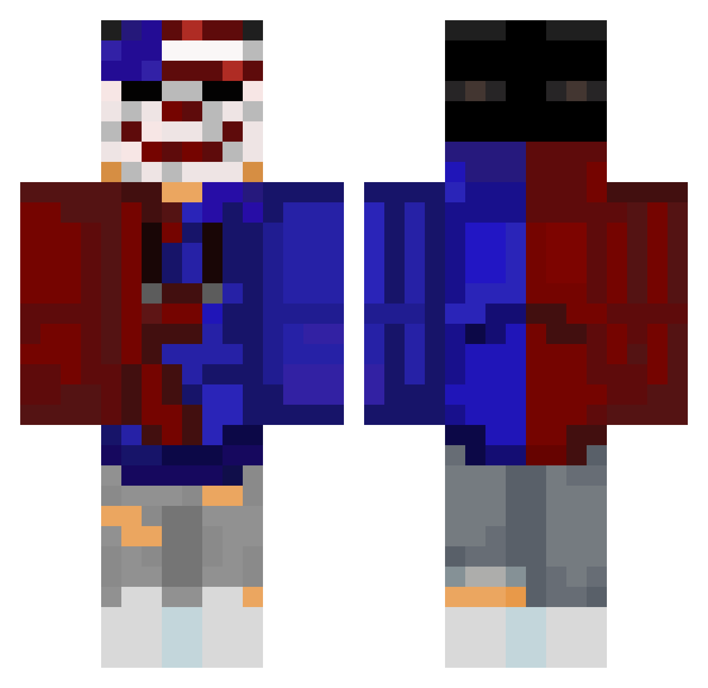 1mmortal__ Minecraft skin, front and back view