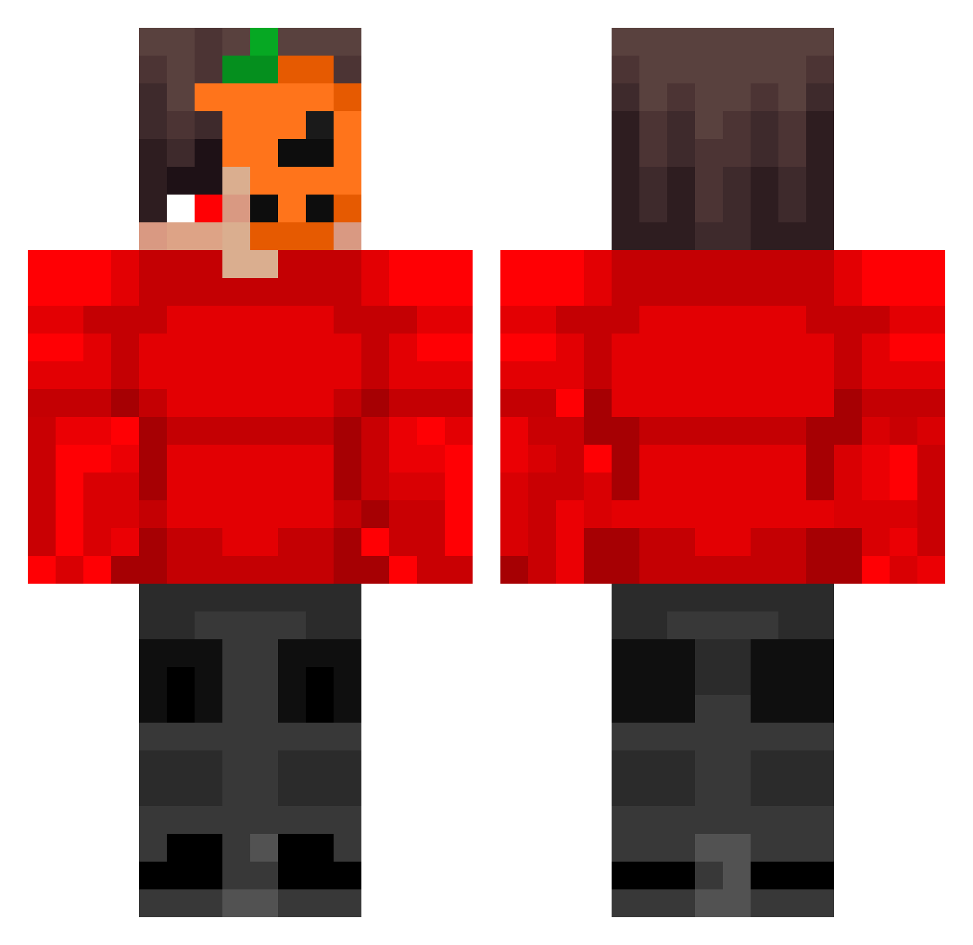 Drivn_ Minecraft skin, front and back view