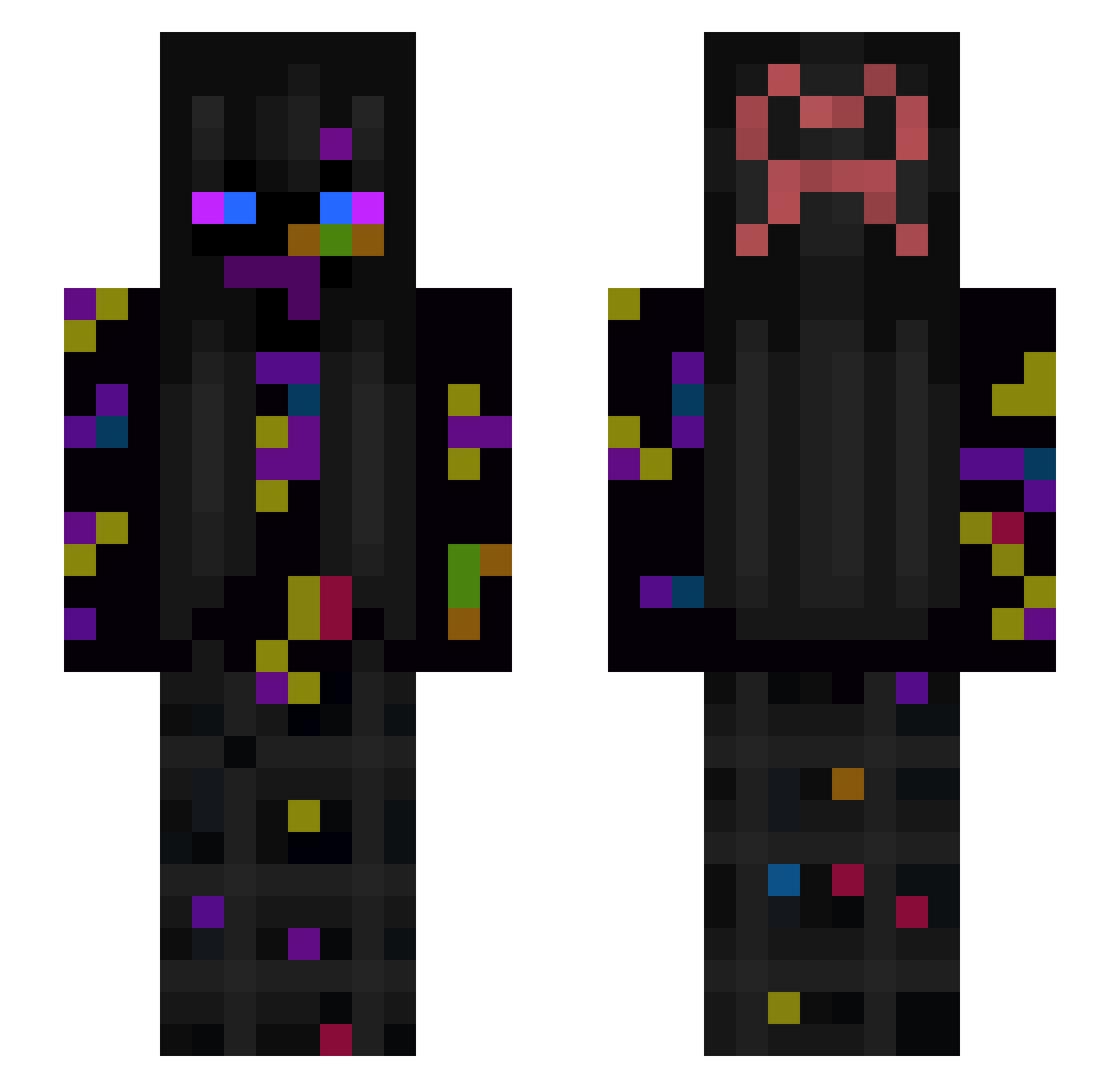 SARADA02 Minecraft skin, front and back view