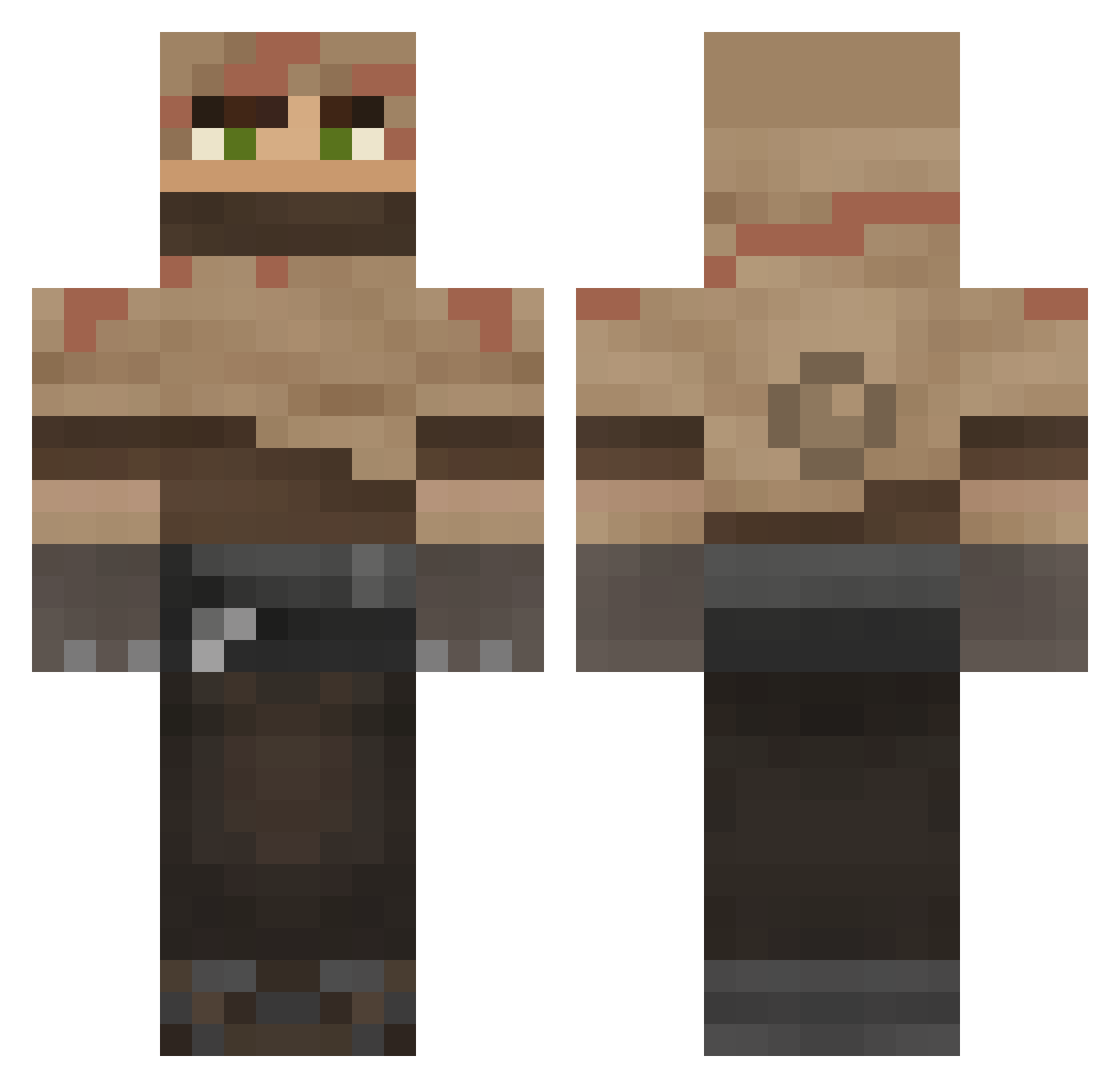 LitTsar Minecraft skin, front and back view