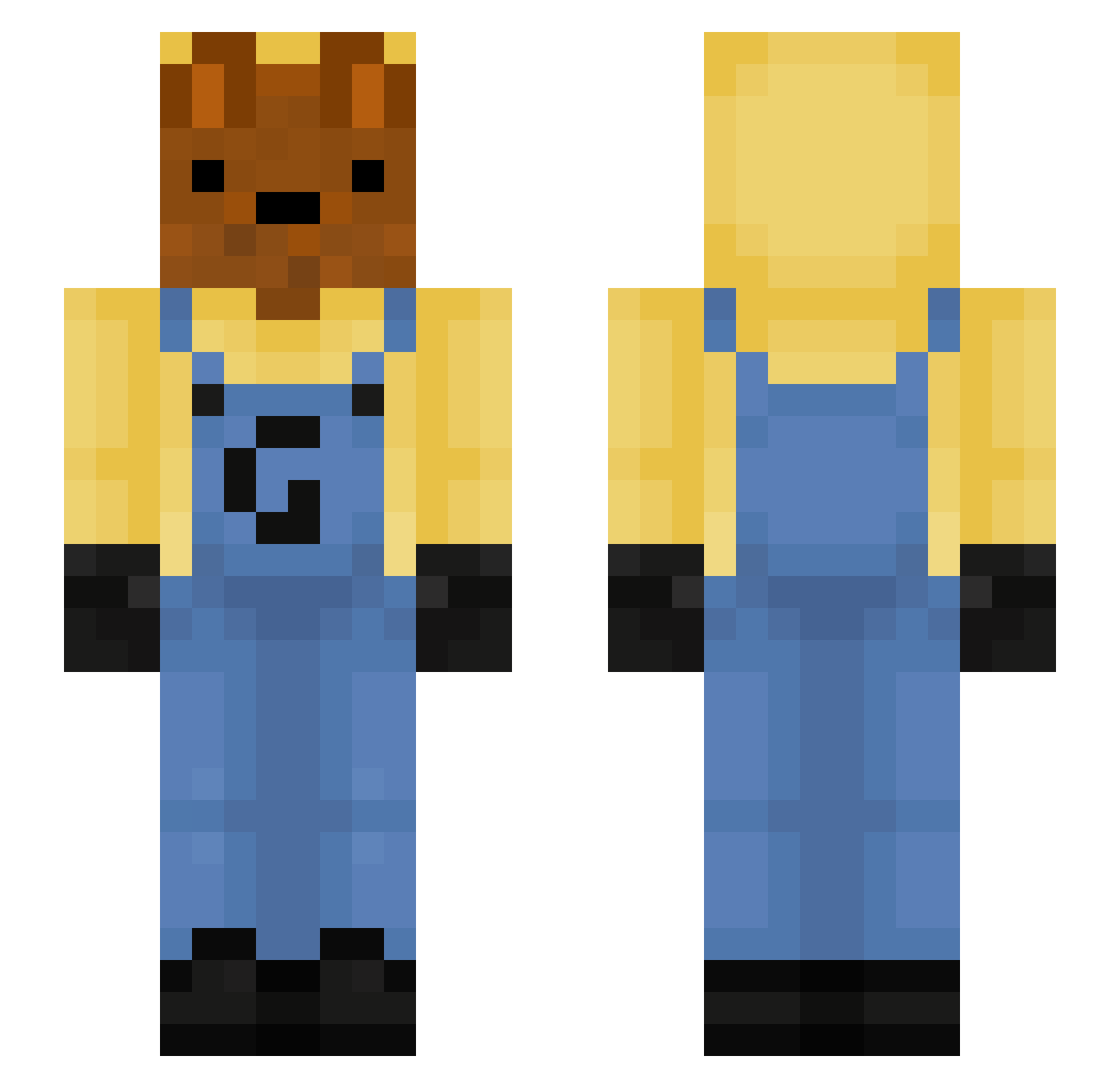 oscarvenn123 Minecraft skin, front and back view