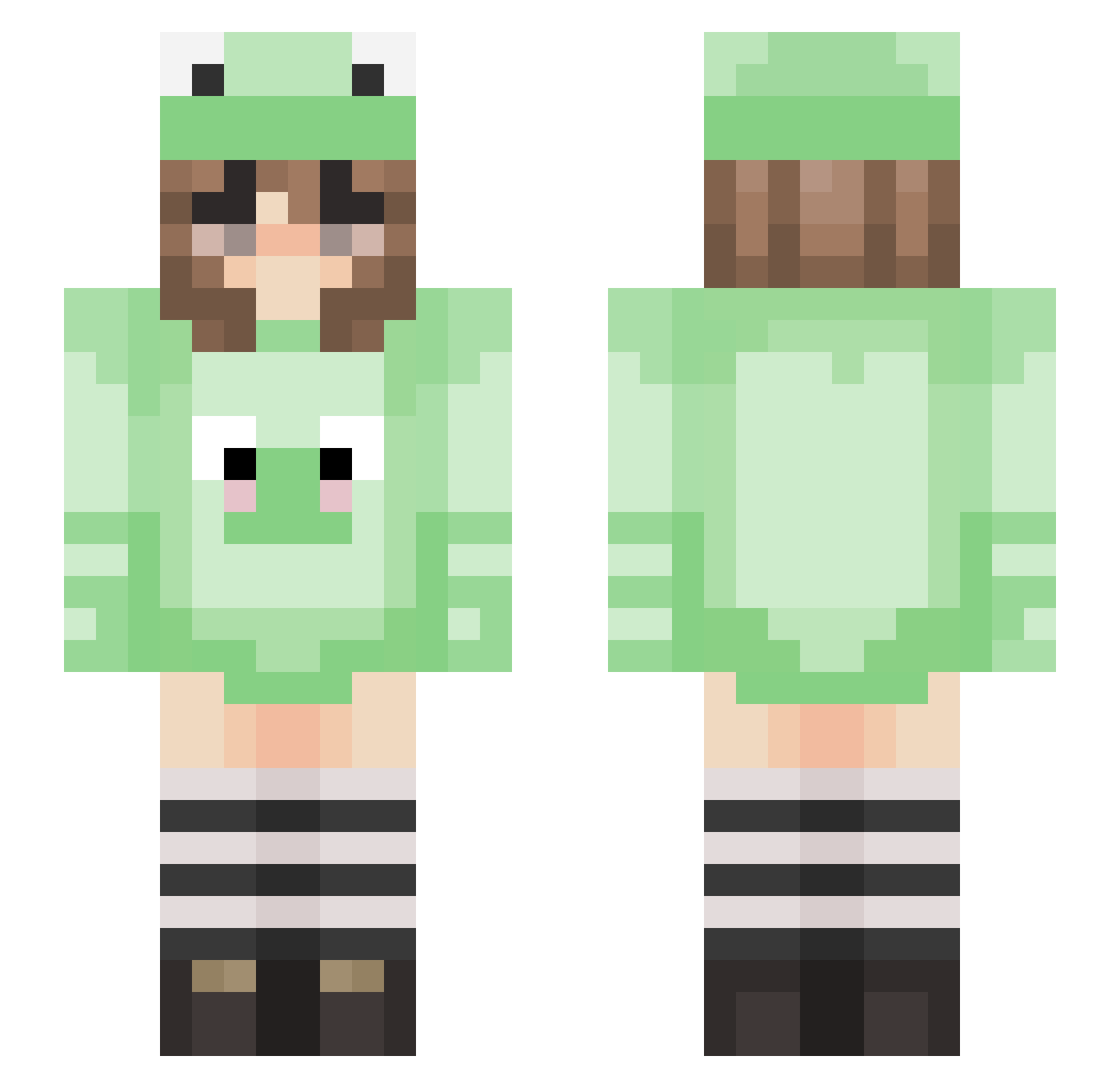 pokulicz Minecraft skin, front and back view