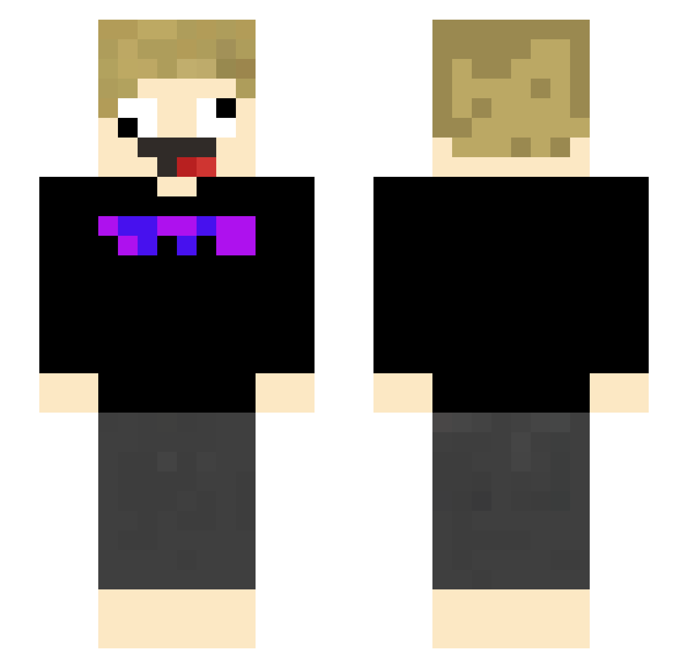 itlogan Minecraft skin, front and back view