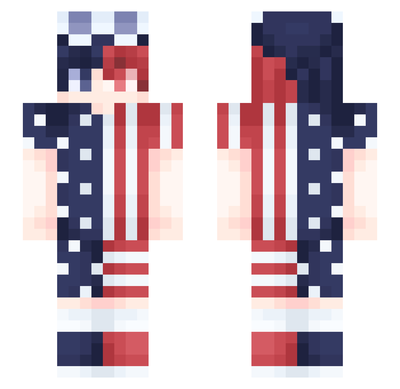 EmilBeyer Minecraft skin, front and back view