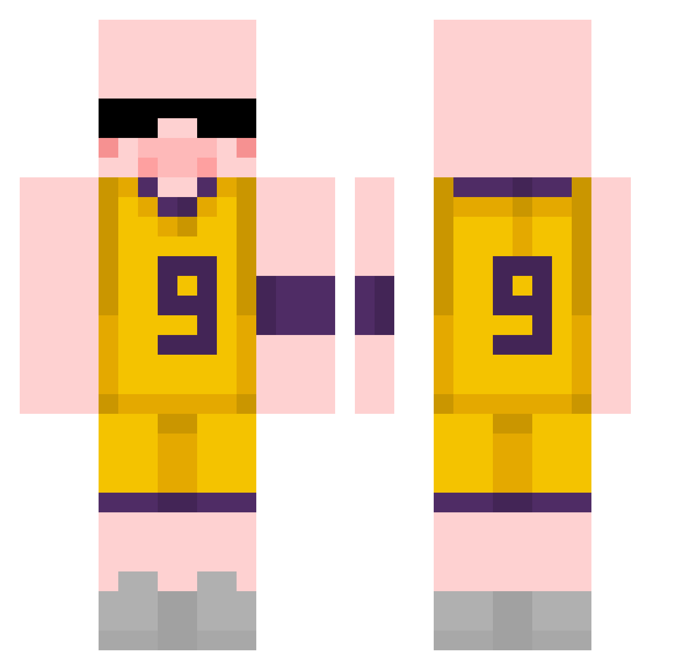 buitra_k129 Minecraft skin, front and back view