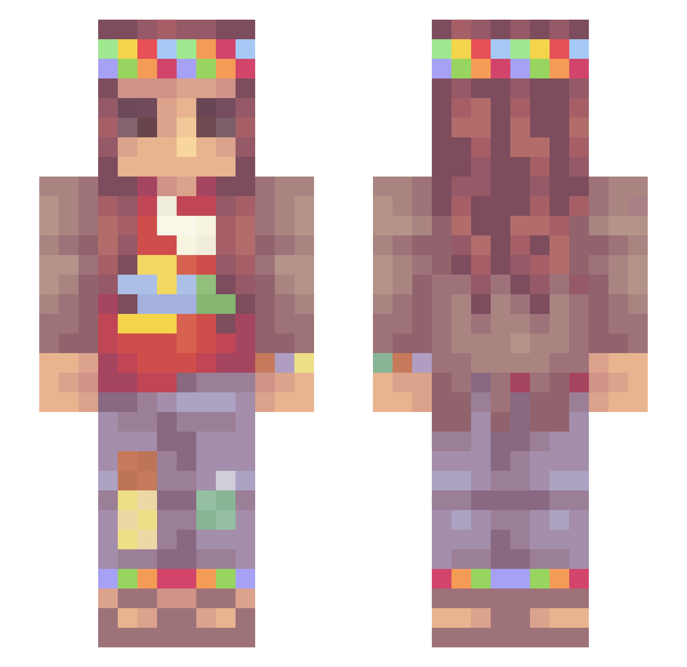Zapatatra_ Minecraft skin, front and back view