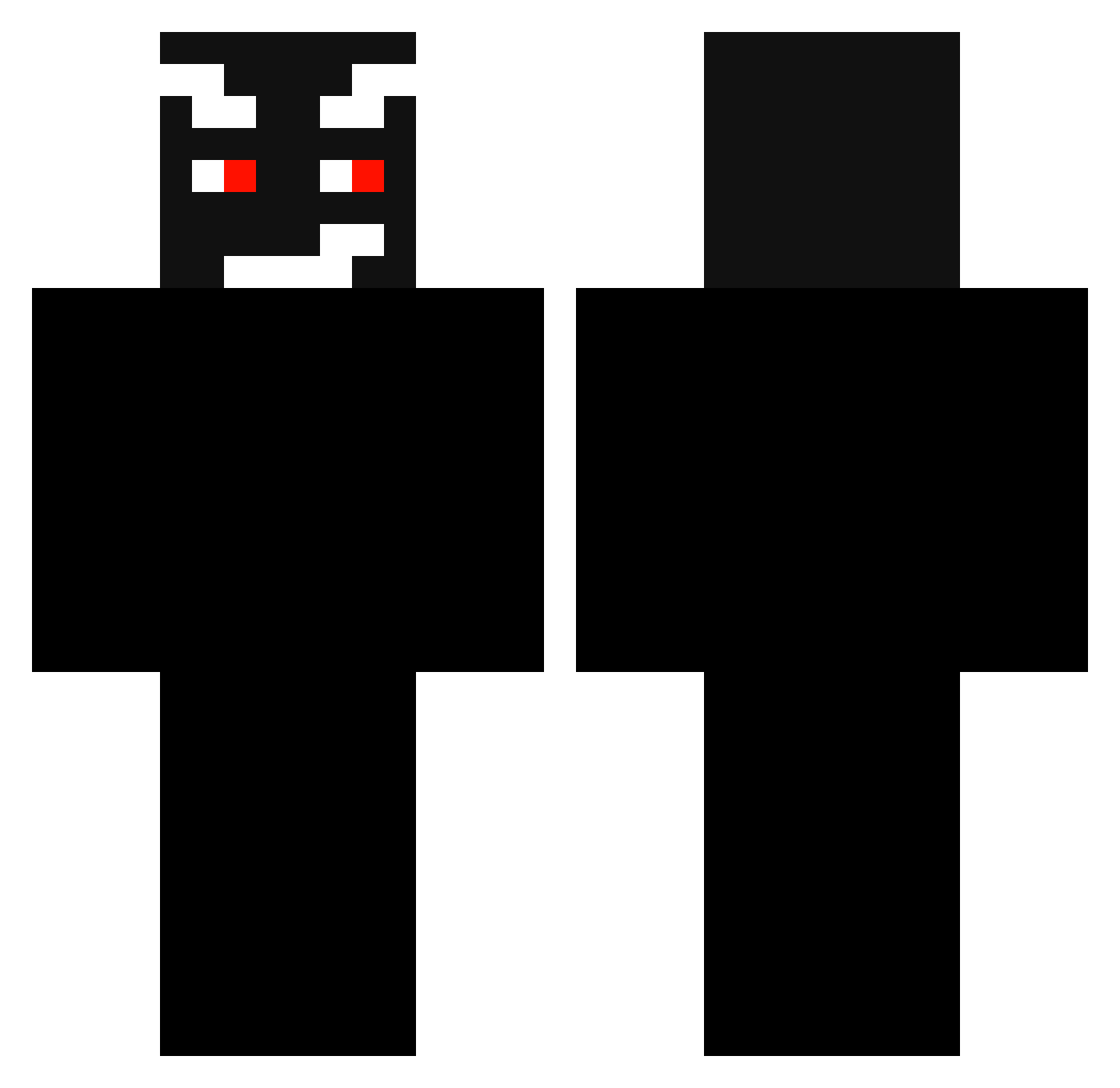 Kiracpe Minecraft skin, front and back view