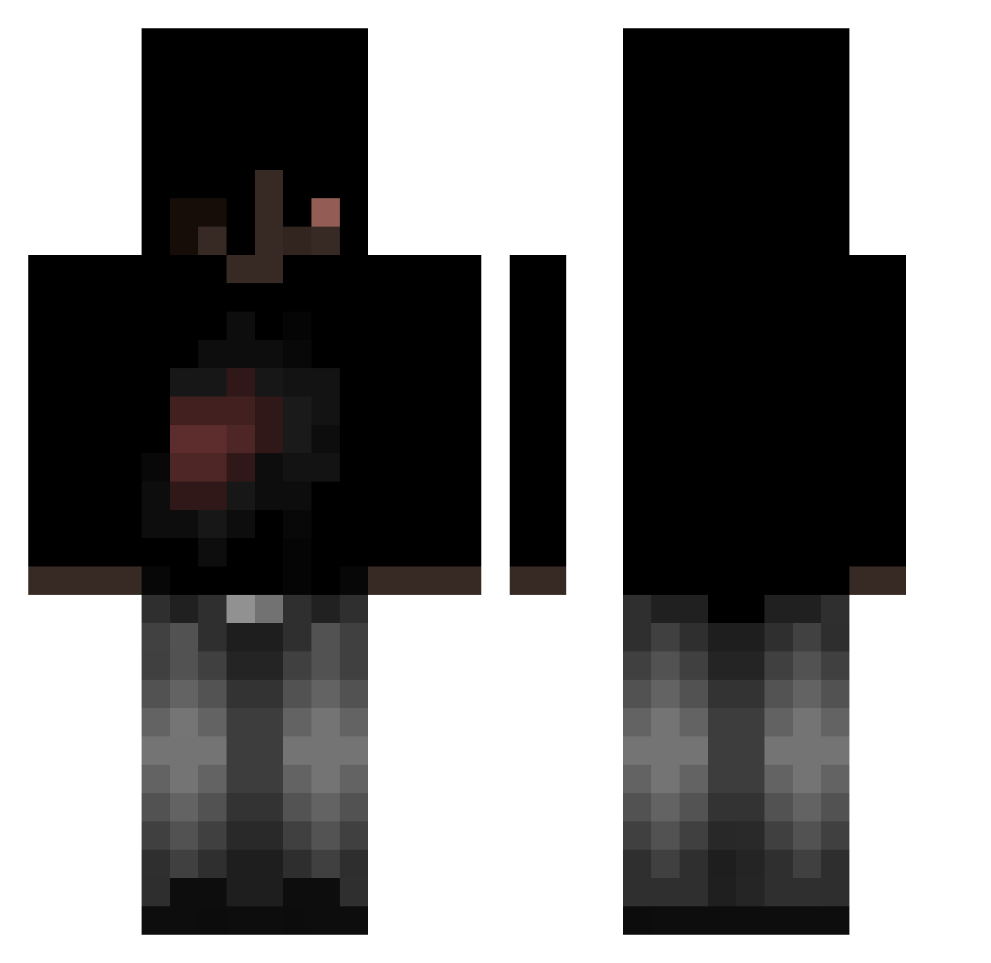 wzh62 Minecraft skin, front and back view