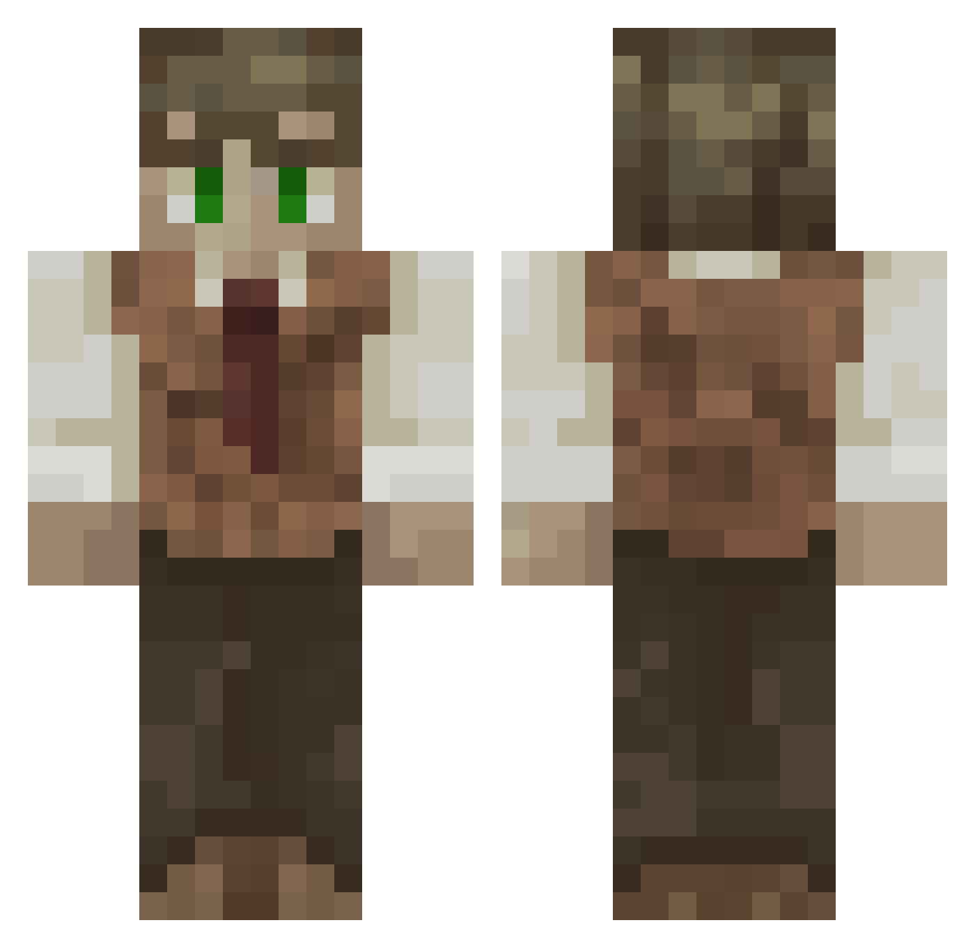Eurootjes88 Minecraft skin, front and back view