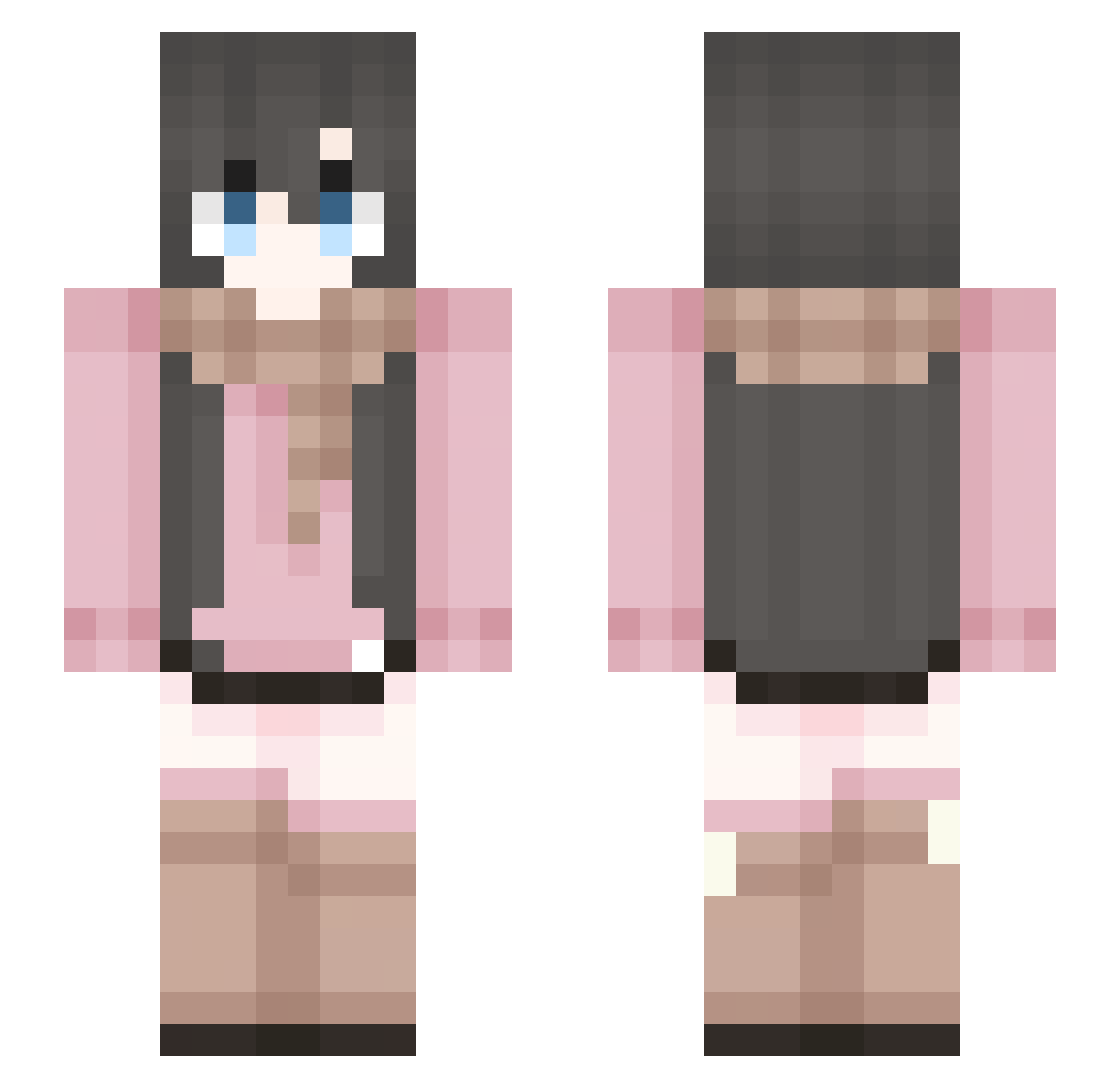 Lamedouille1212 Minecraft skin, front and back view