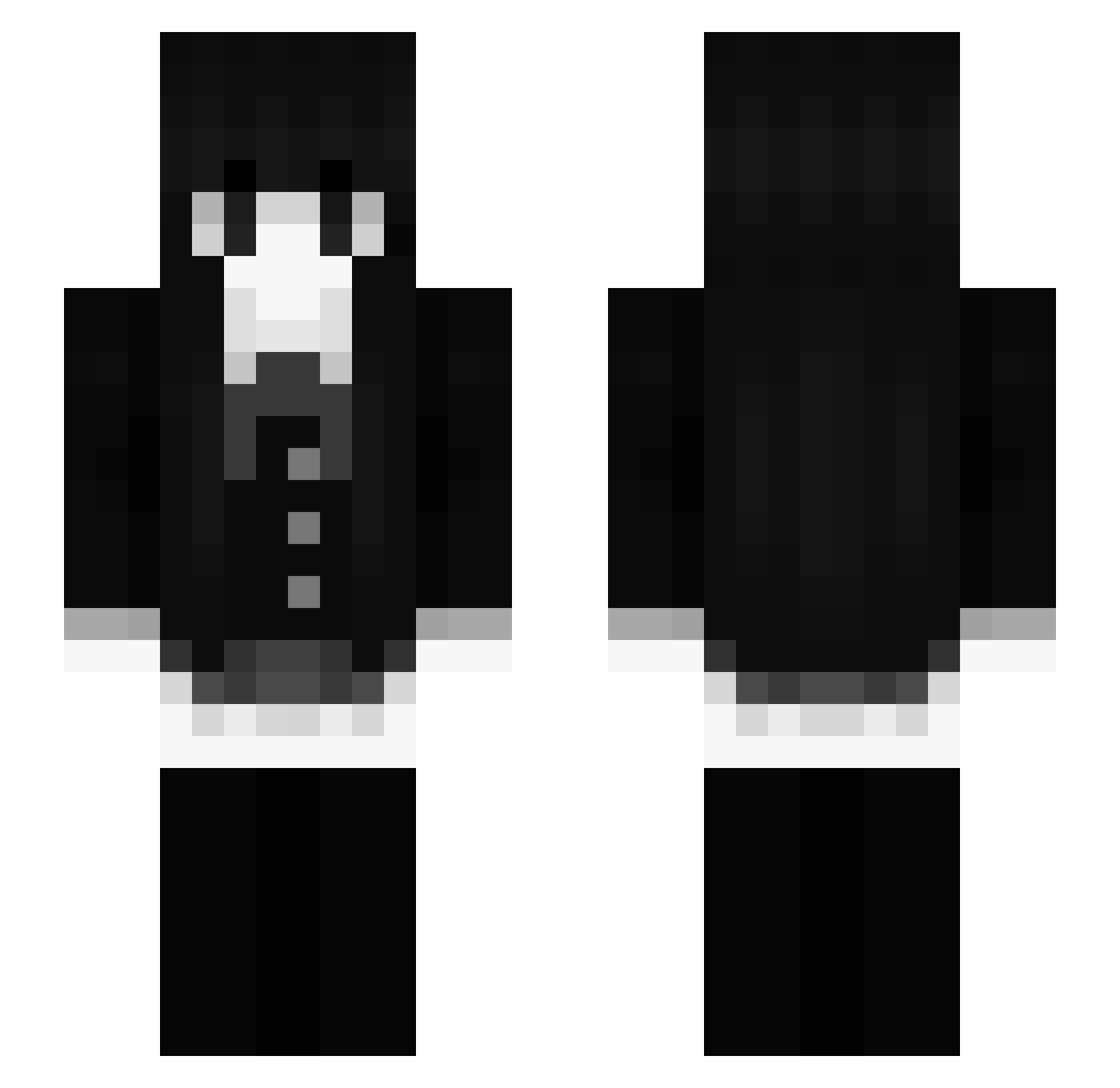 prxsley Minecraft skin, front and back view