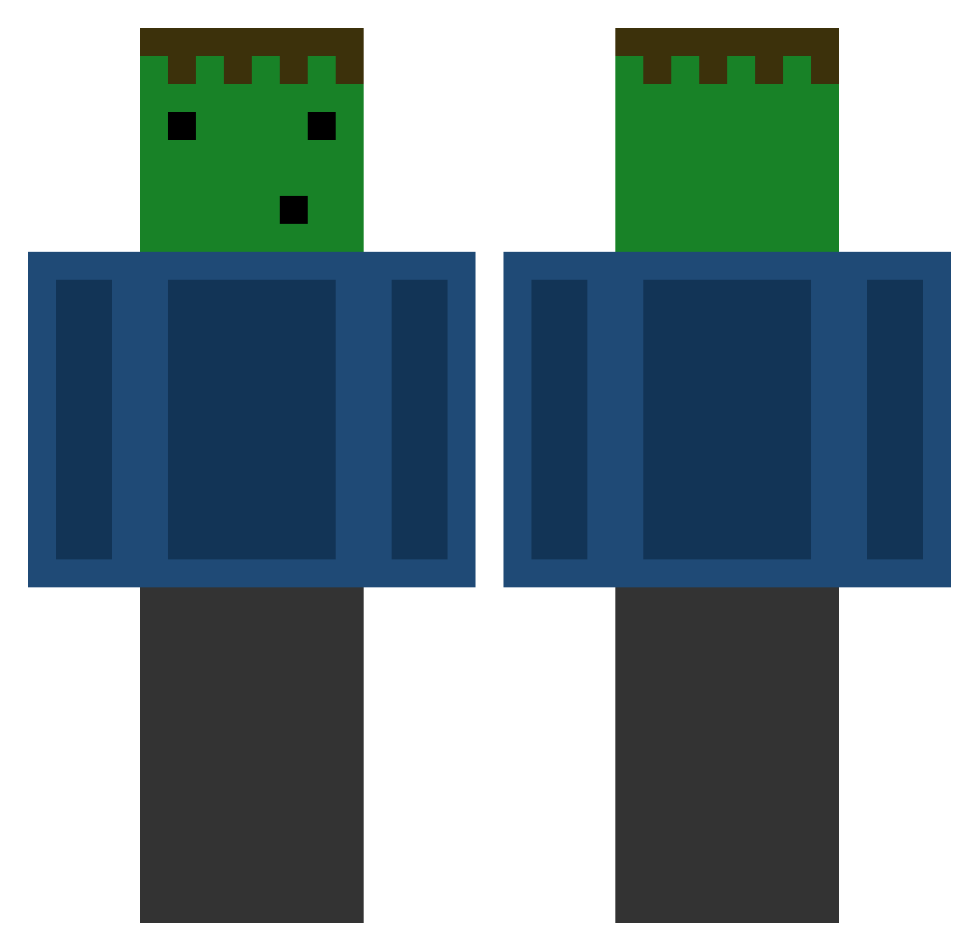 waiublem Minecraft skin, front and back view