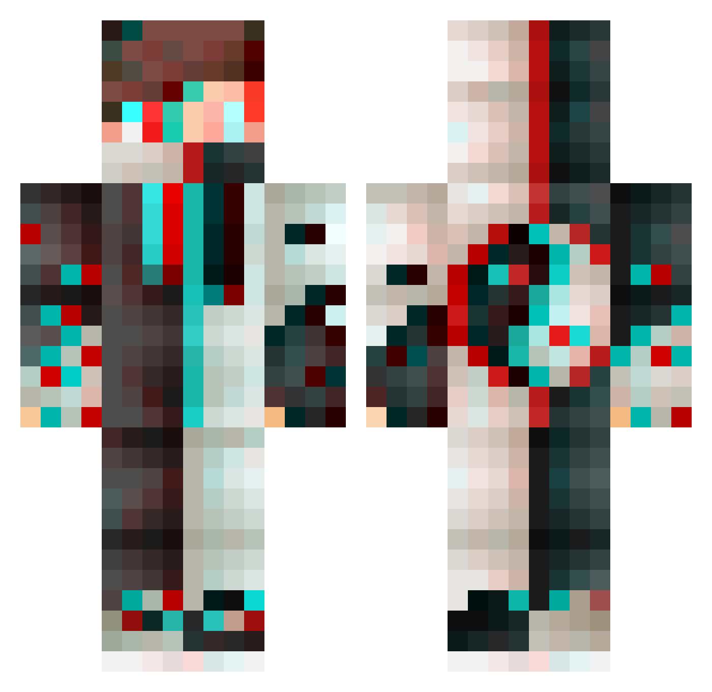 Barcxde_ Minecraft skin, front and back view