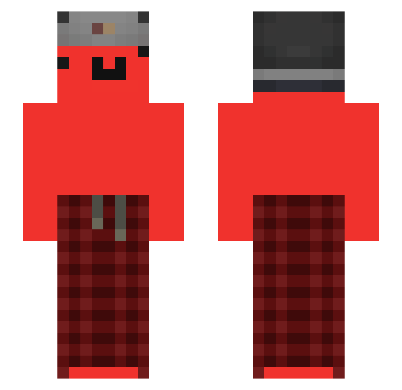 BigPapaMe Minecraft skin, front and back view
