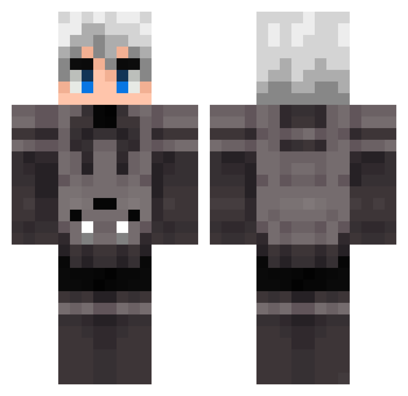 Maicol83 Minecraft skin, front and back view