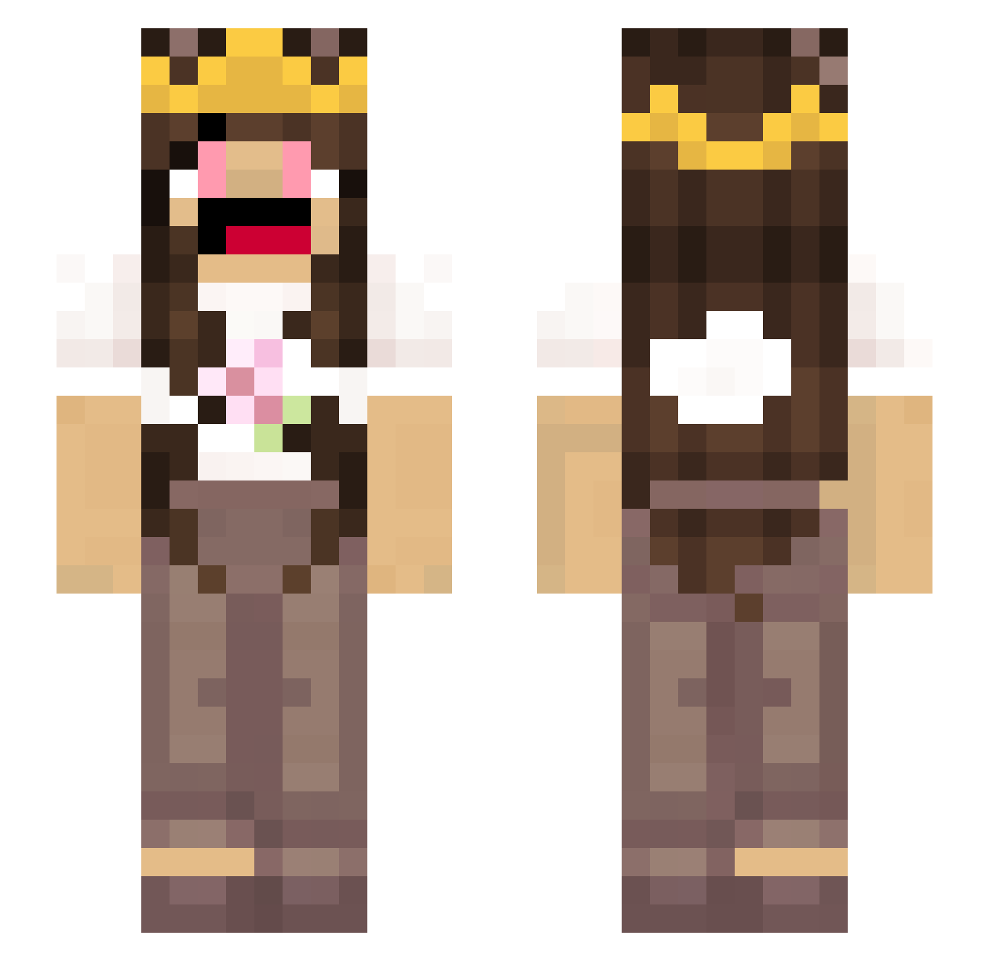 rakey3 Minecraft skin, front and back view