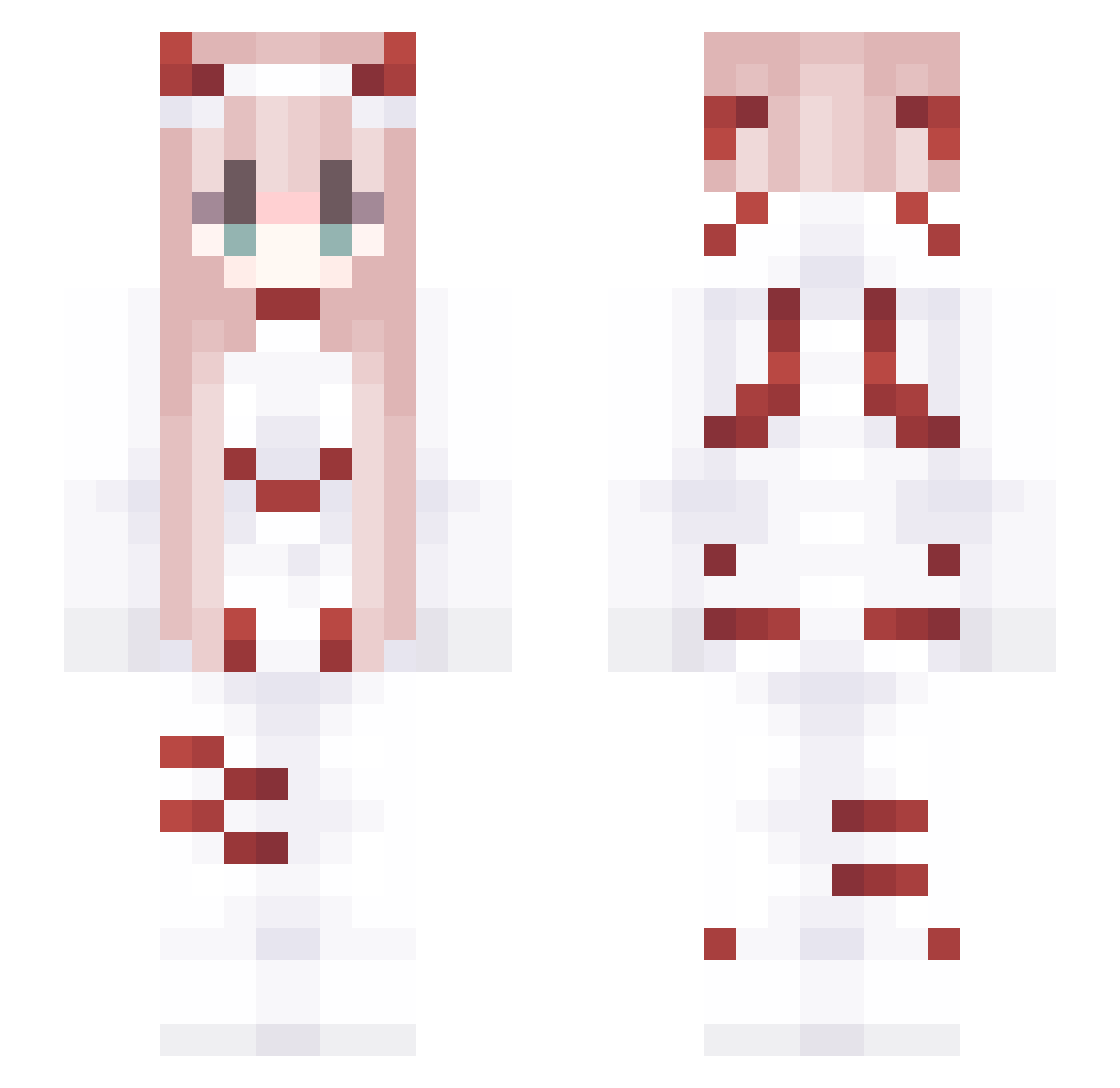 Angelika2006 Minecraft skin, front and back view