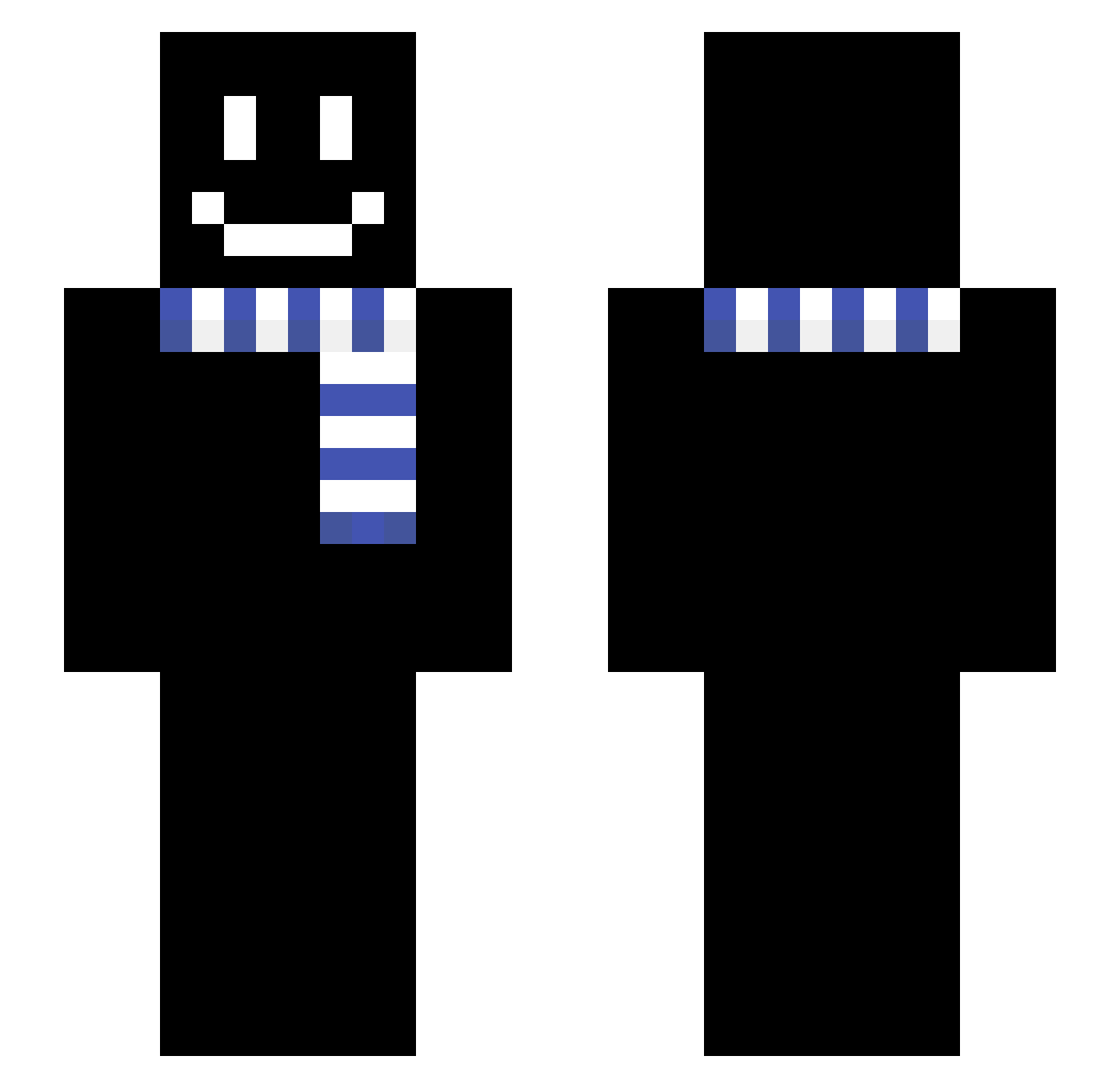 Zdash779 Minecraft skin, front and back view