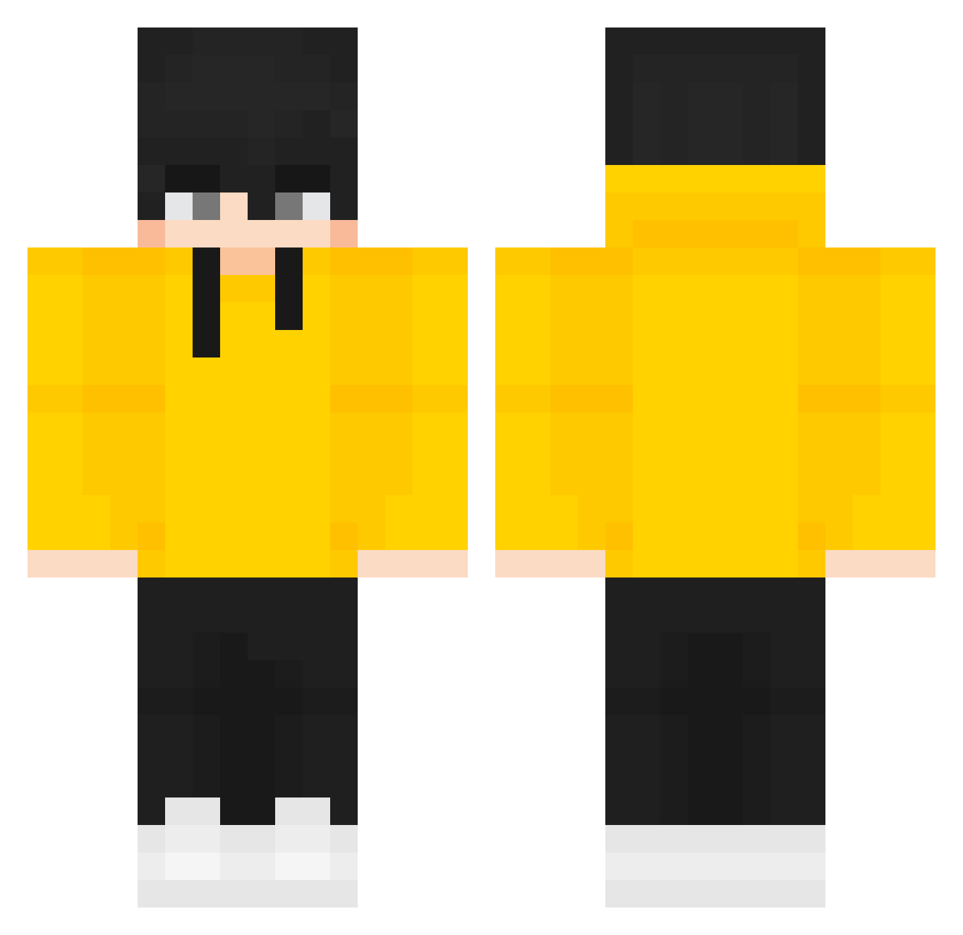 zealiqa Minecraft skin, front and back view