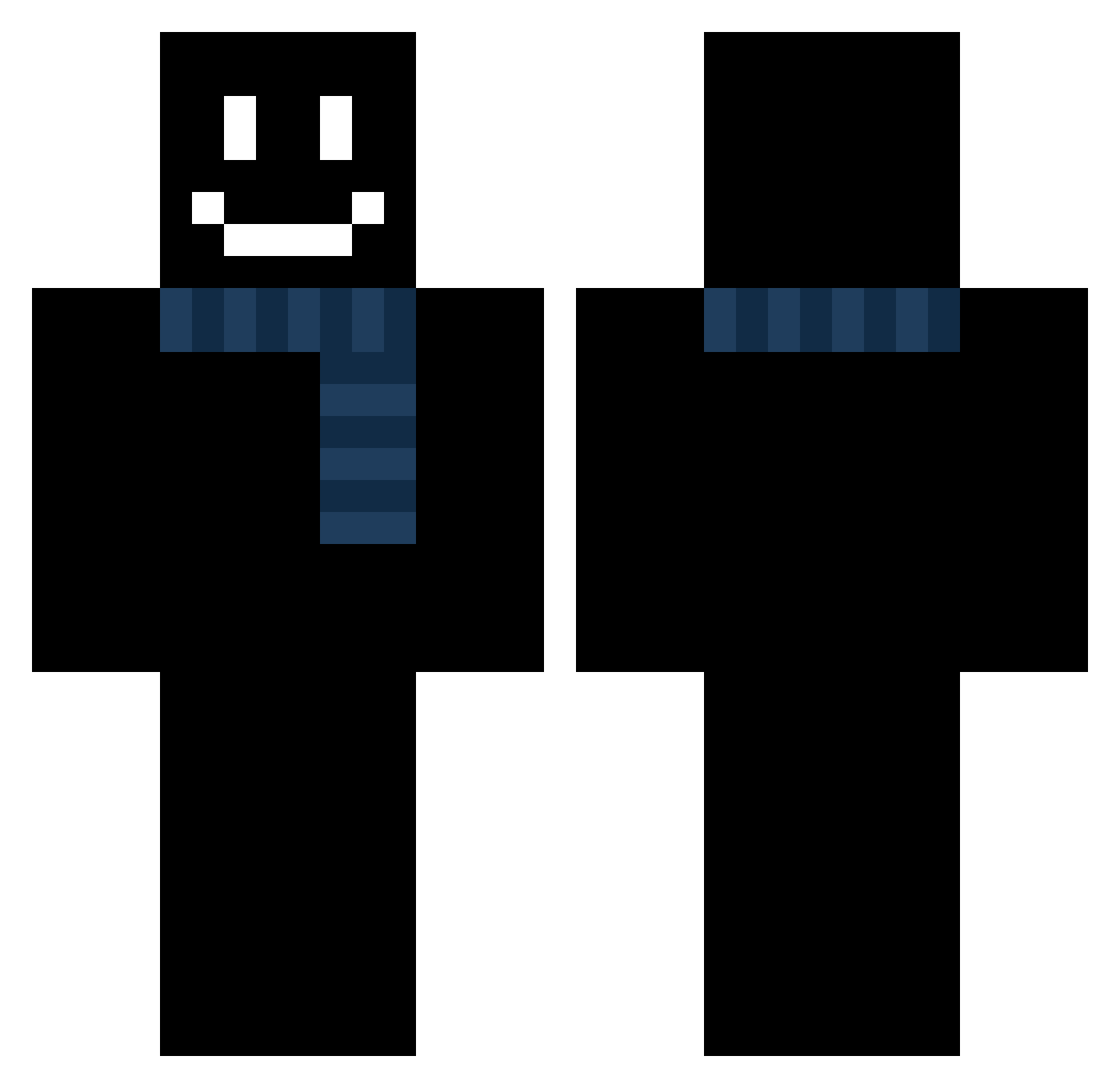 Zdash779 Minecraft skin, front and back view
