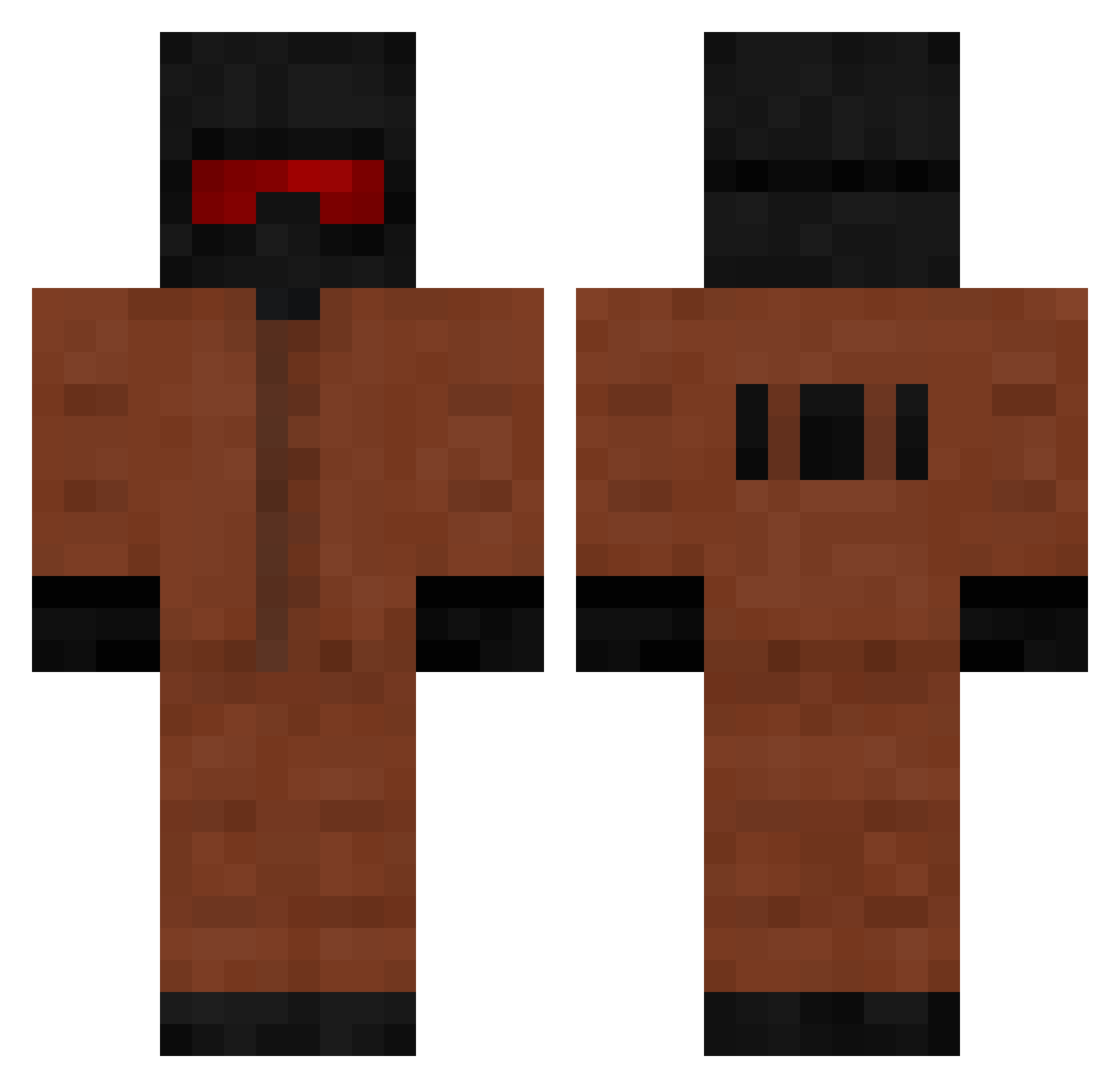 Lexa_RPG Minecraft skin, front and back view